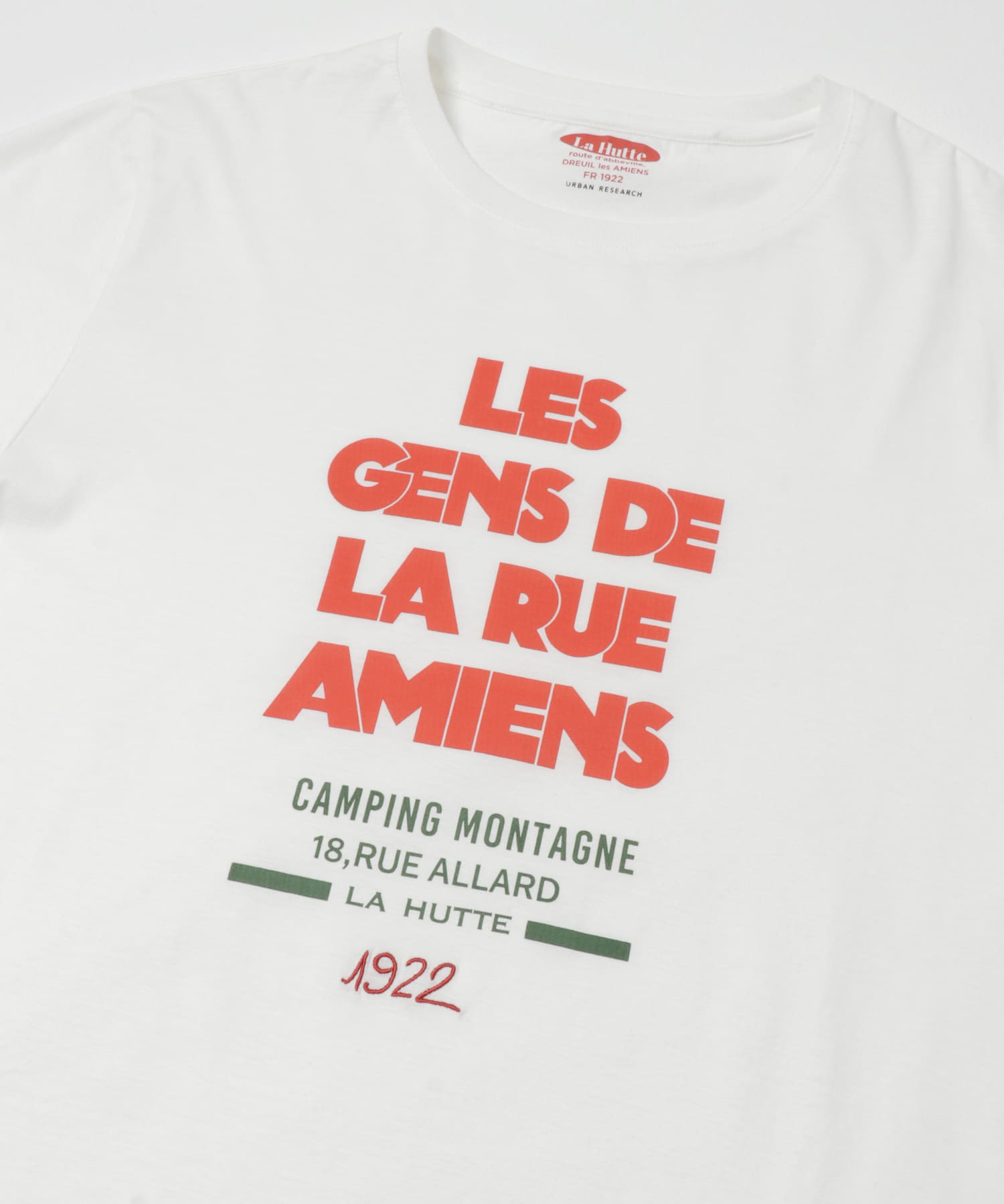 『別注』La Hutte×URBAN RESEARCH　Tシャツ レッド×グリーン Free