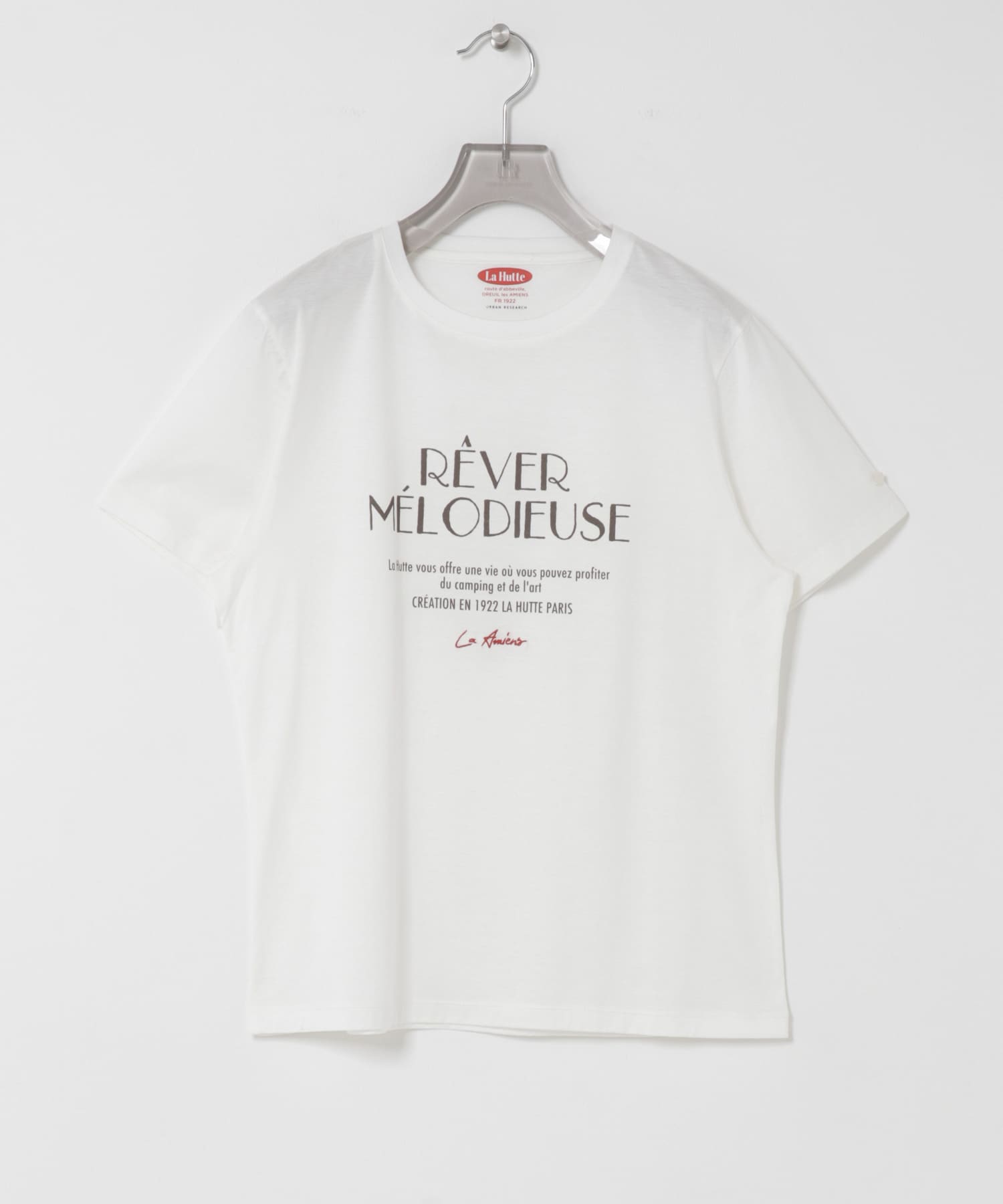 『別注』La Hutte×URBAN RESEARCH　Tシャツ ブラック×レッド Free