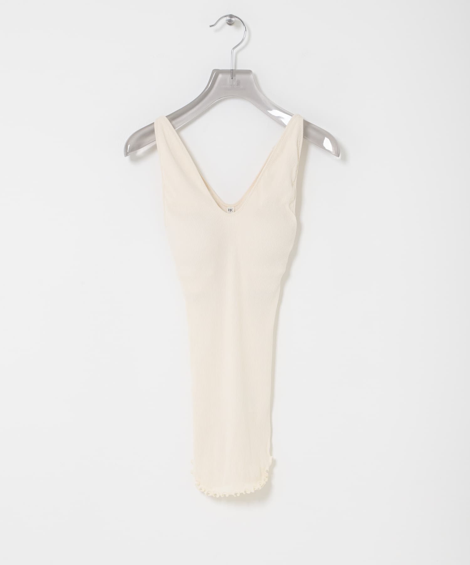 HAKUJI Random rib open back camisole(one Ivory): トップス｜URBAN
