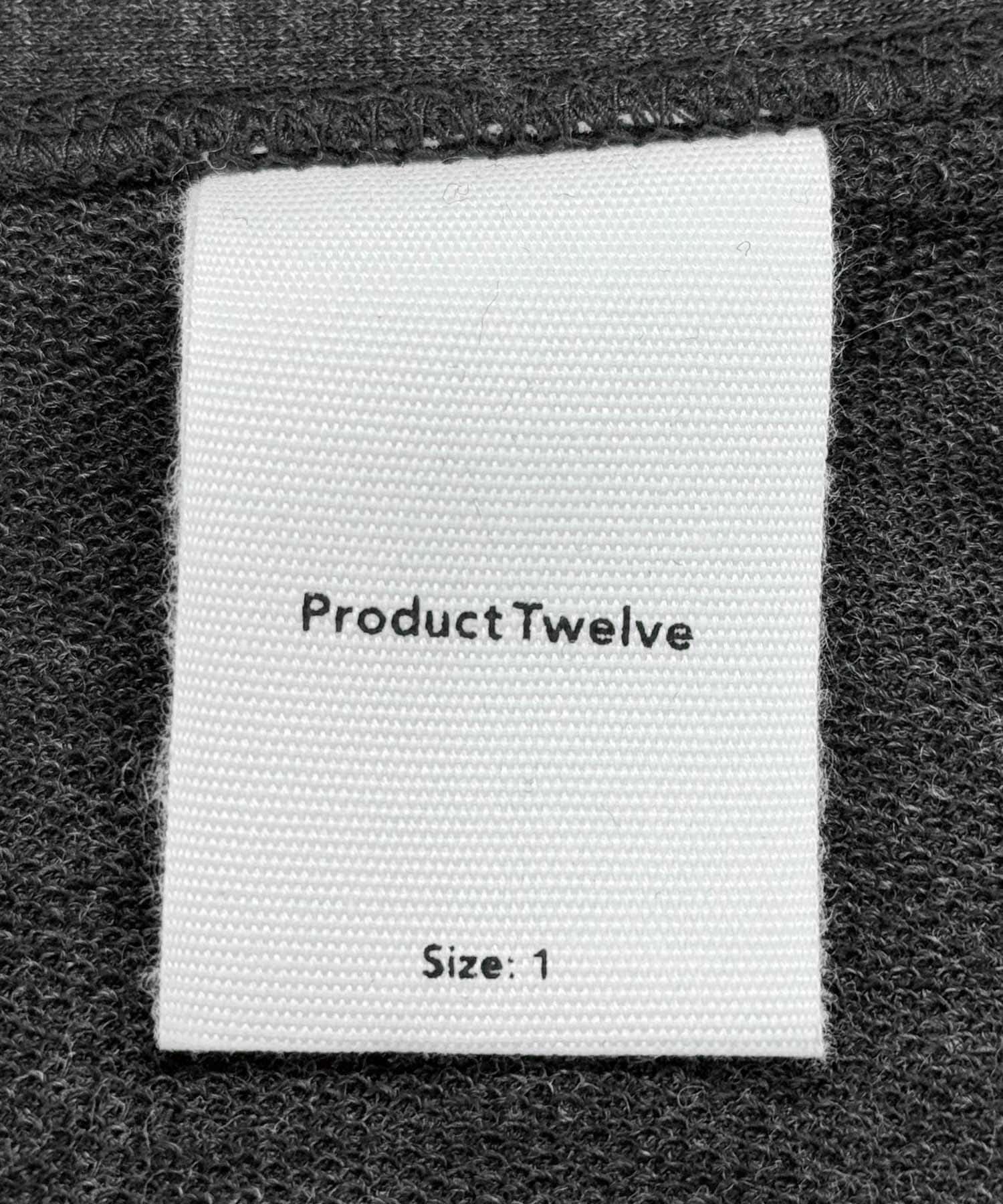 Product Twelve　MELINO WOOL SHORT-SLEEVE HALF ZIP CHARCOAL 1