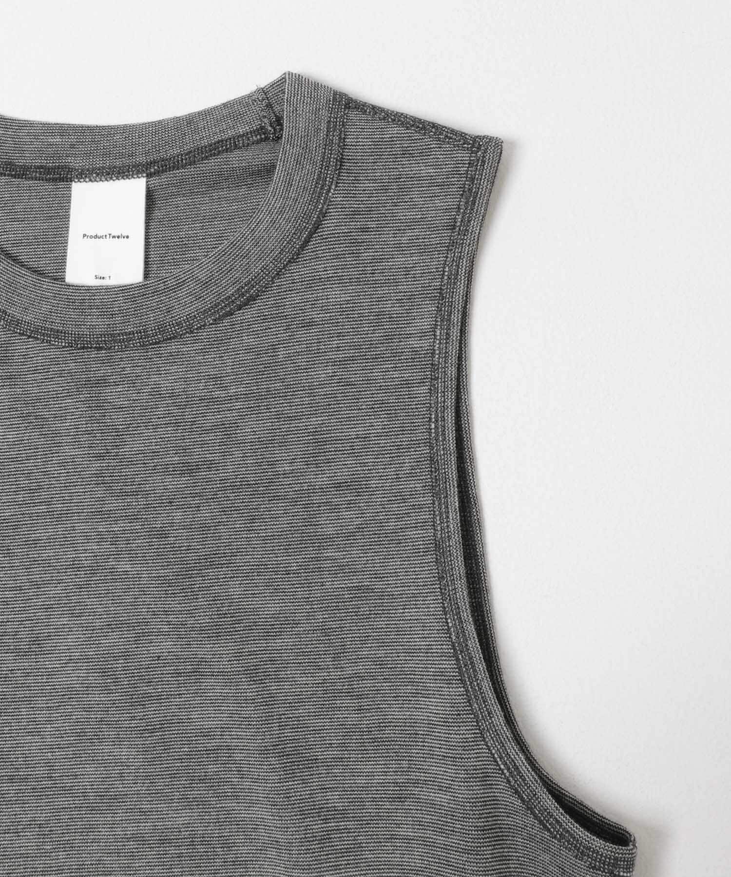Product Twelve　MELINO WOOL TANK TOP CHARCOAL 1