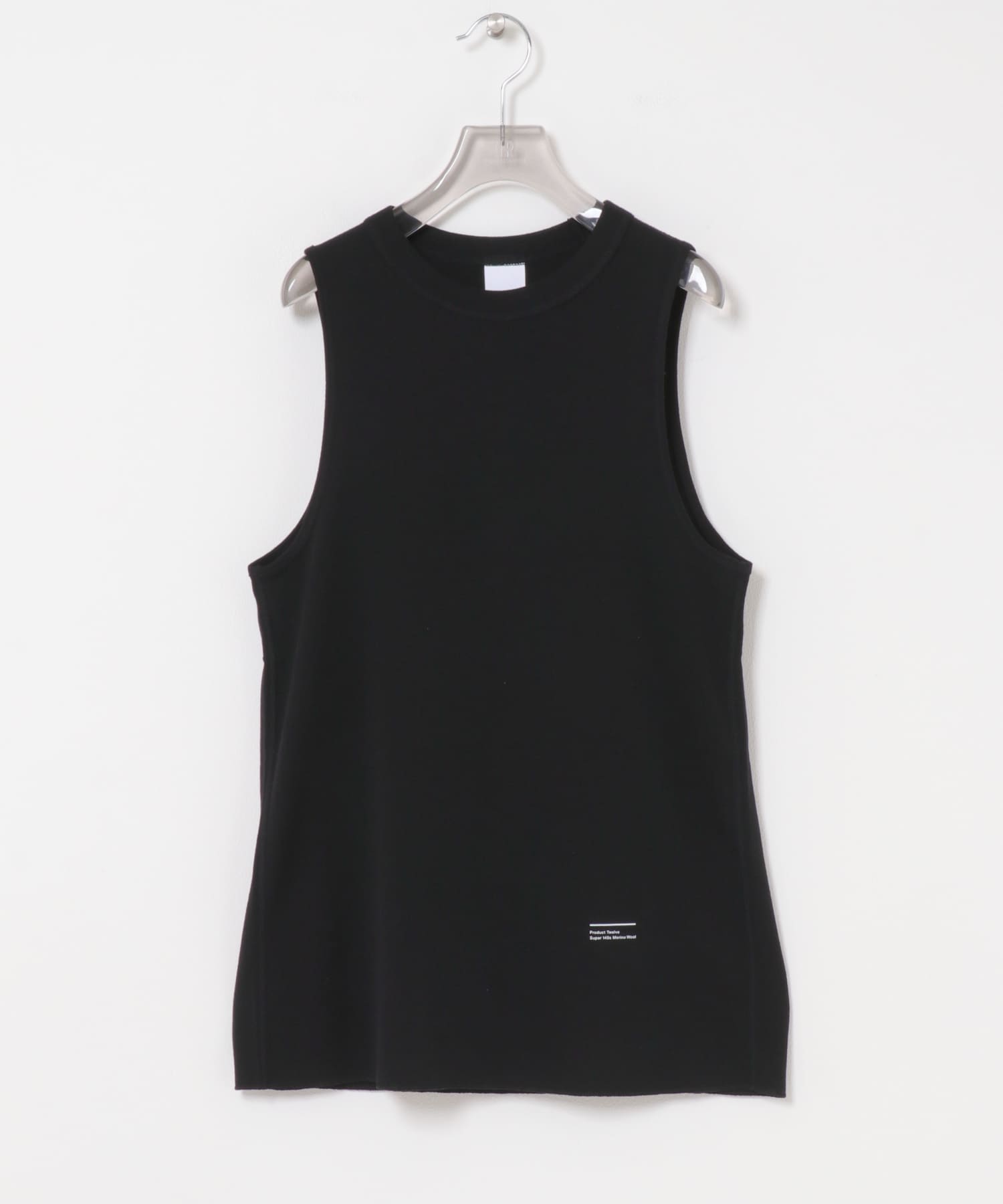 Product Twelve　MELINO WOOL TANK TOP BLACK 1