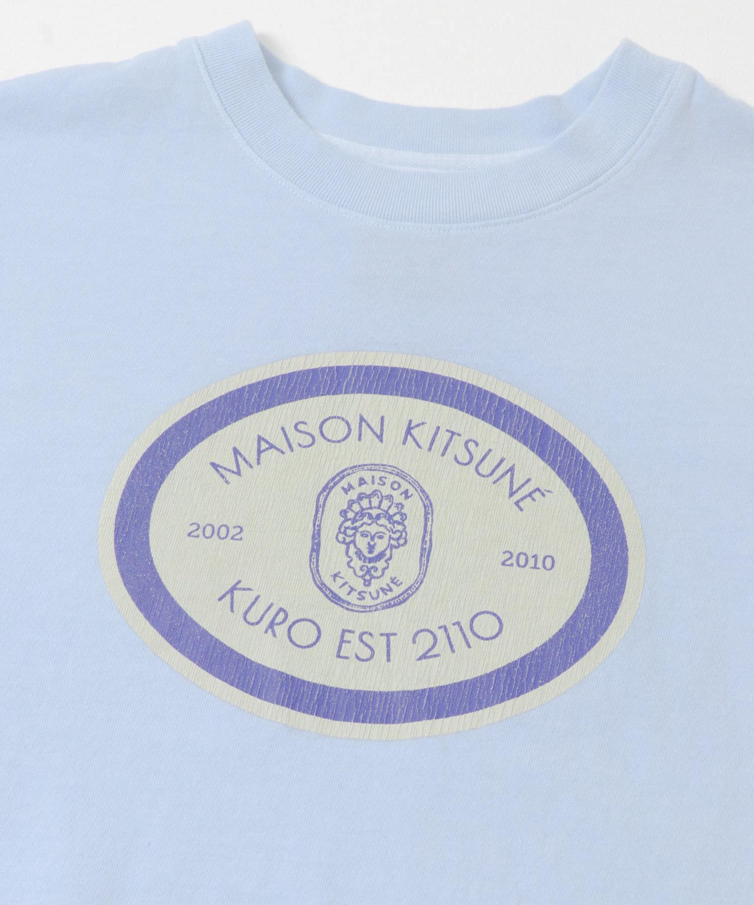 KURO　GRAND EST. VINTAGE WASH T-SHIRTS LIGHT BLUE S