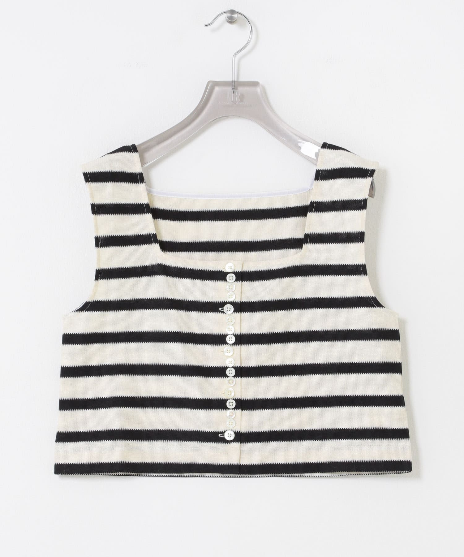 CURRENTAGE　ラッセルジャージスクエアネックトップス