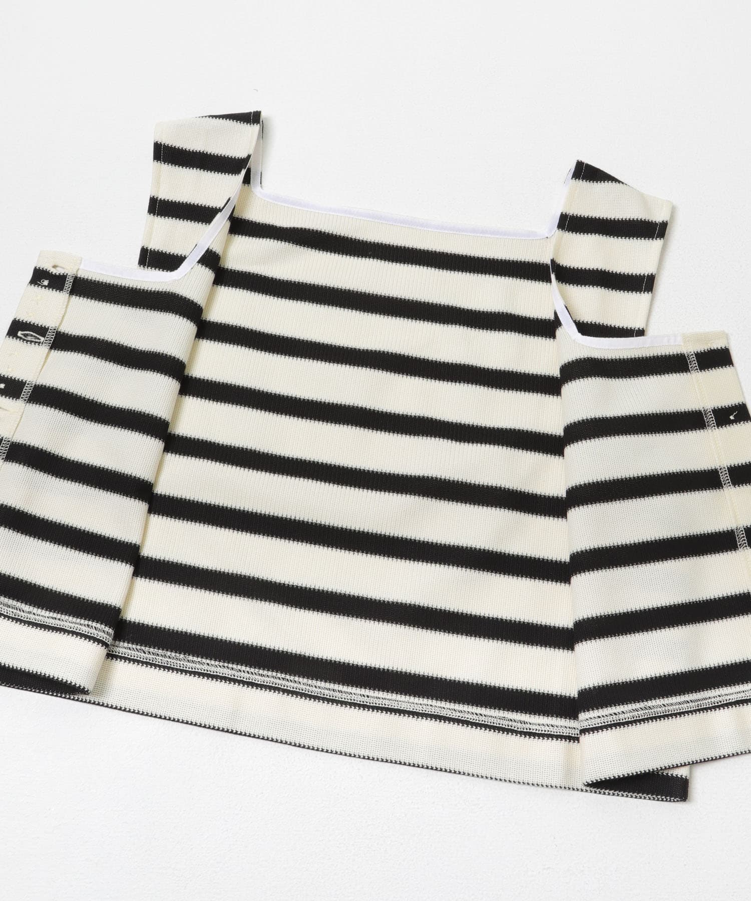 CURRENTAGE　ラッセルジャージスクエアネックトップス BLACK Free