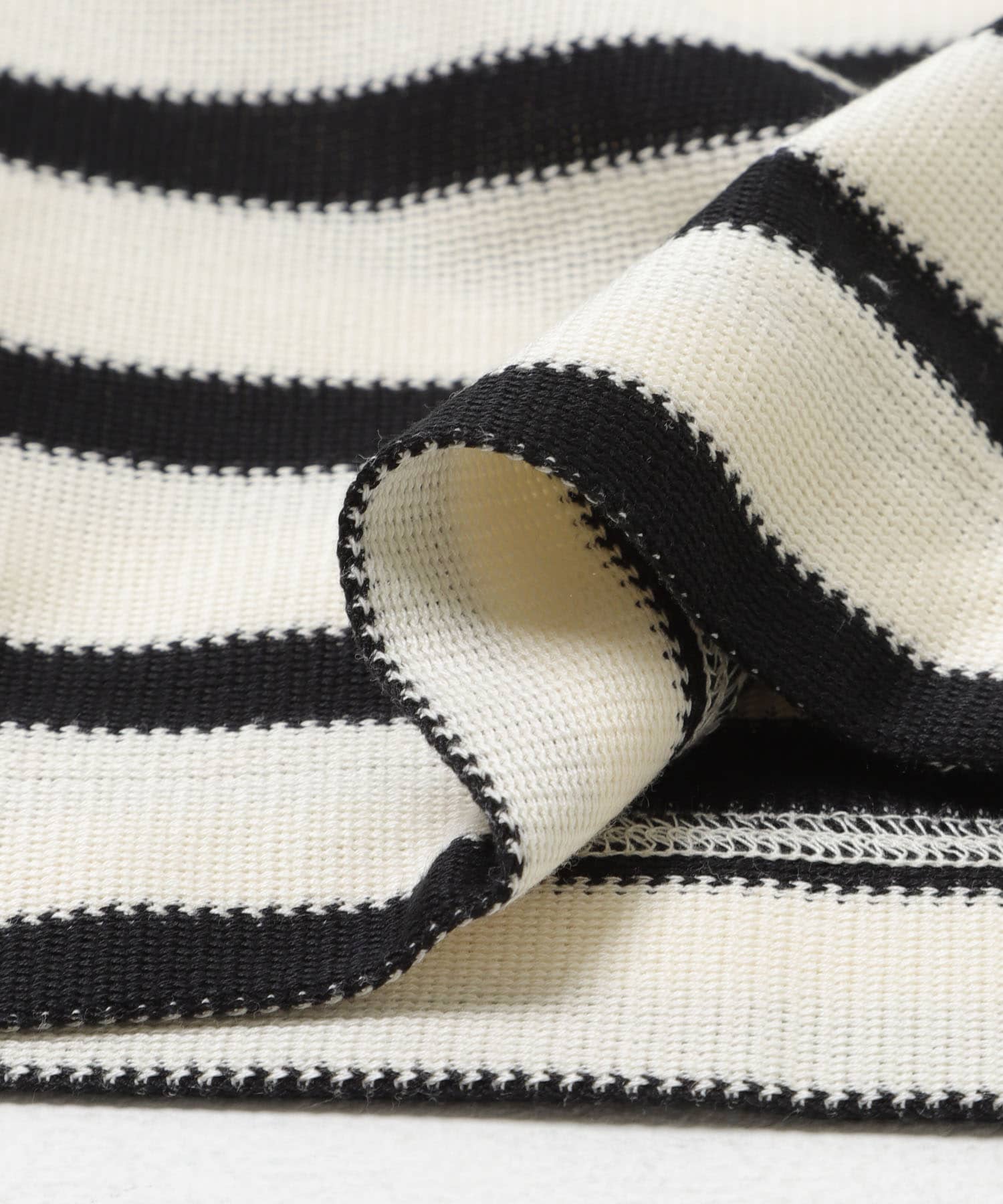 CURRENTAGE　ラッセルジャージスクエアネックトップス BLACK Free