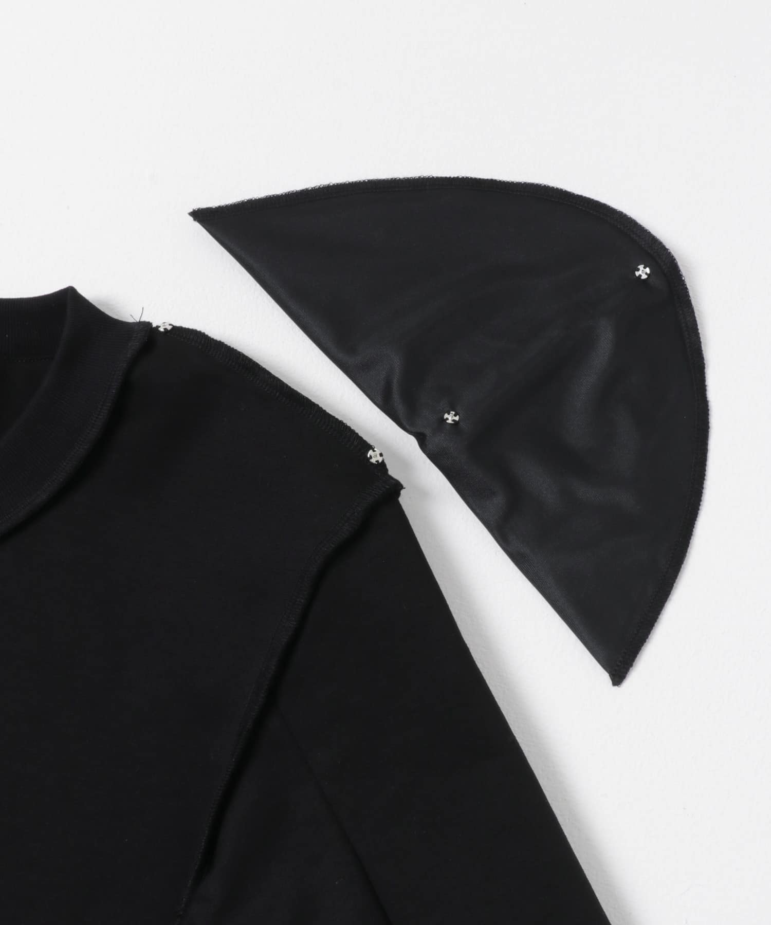 SATORU SASAKI　ショルダーパッドTシャツ BLACK 2