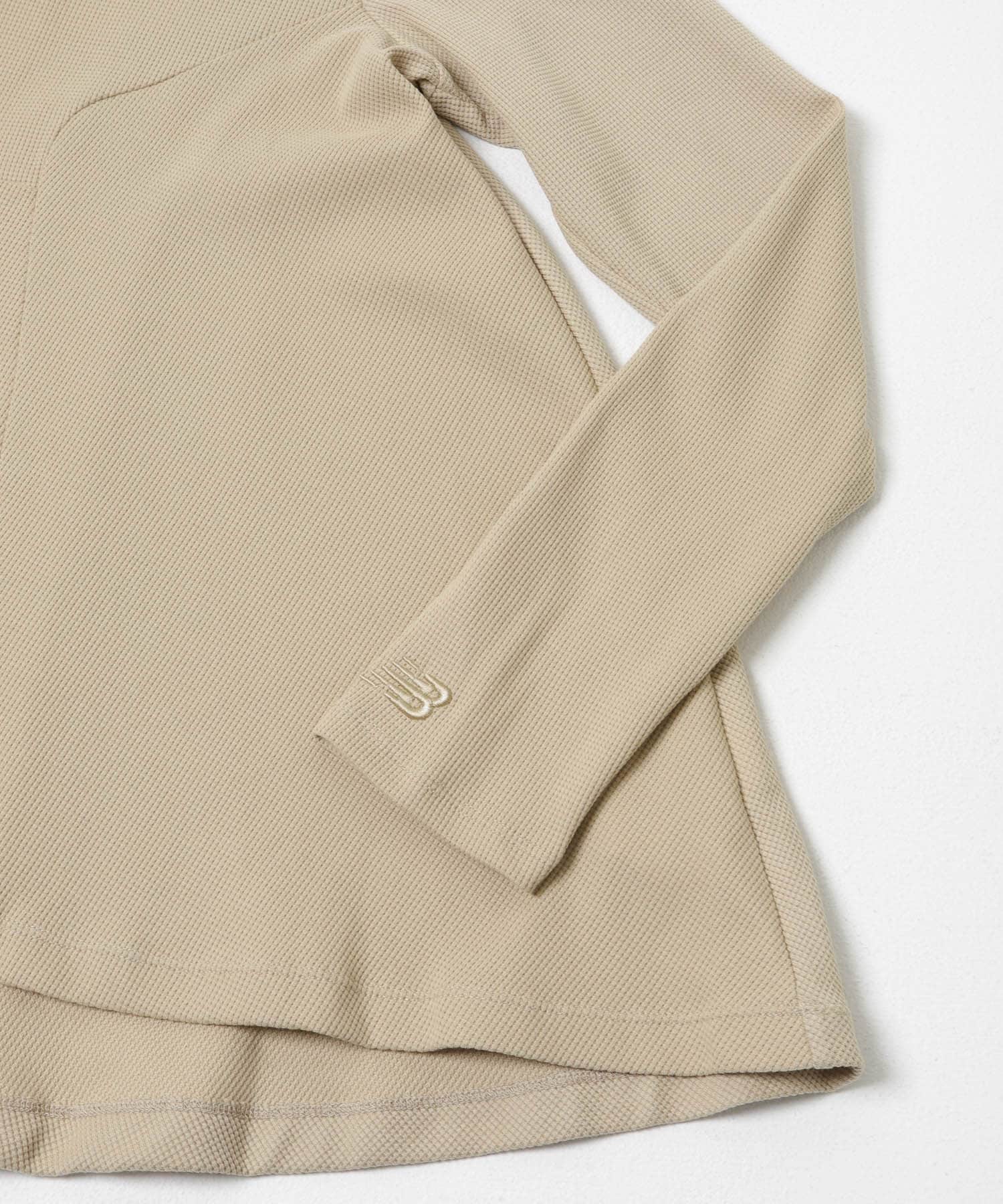 NEW BALANCE　NB GREYペプラム長袖トップ ストーンウェア M