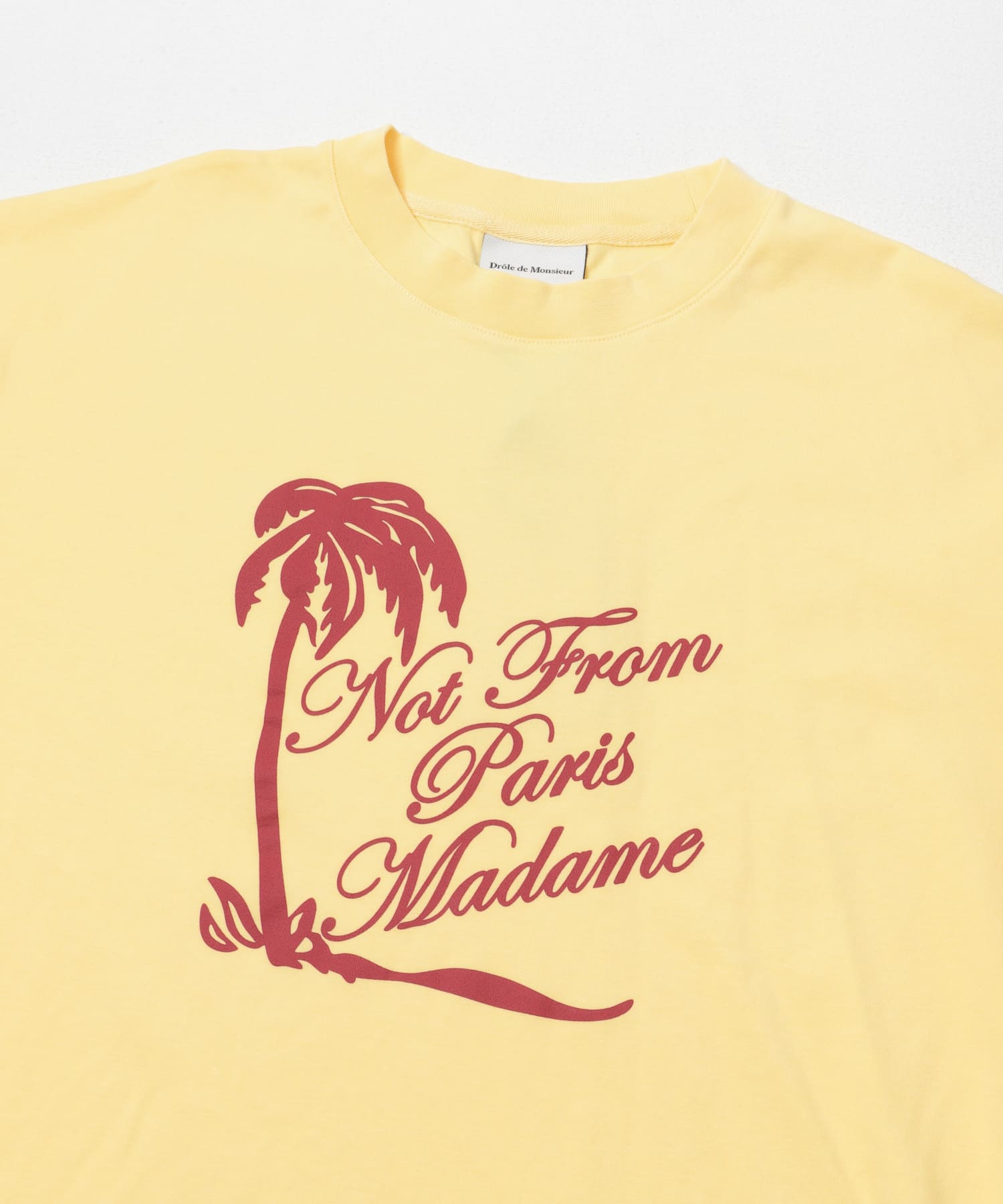 Drole de Monsieur　T-SHIRTS SLOGAN PALMIERS L YELLOW XS