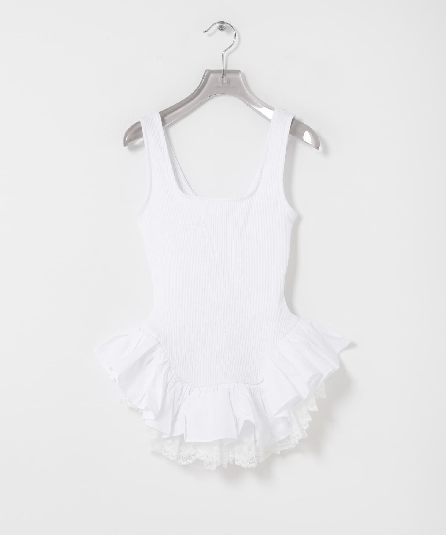 ESTHE　PEPLUM TANK TOP WITH LACE