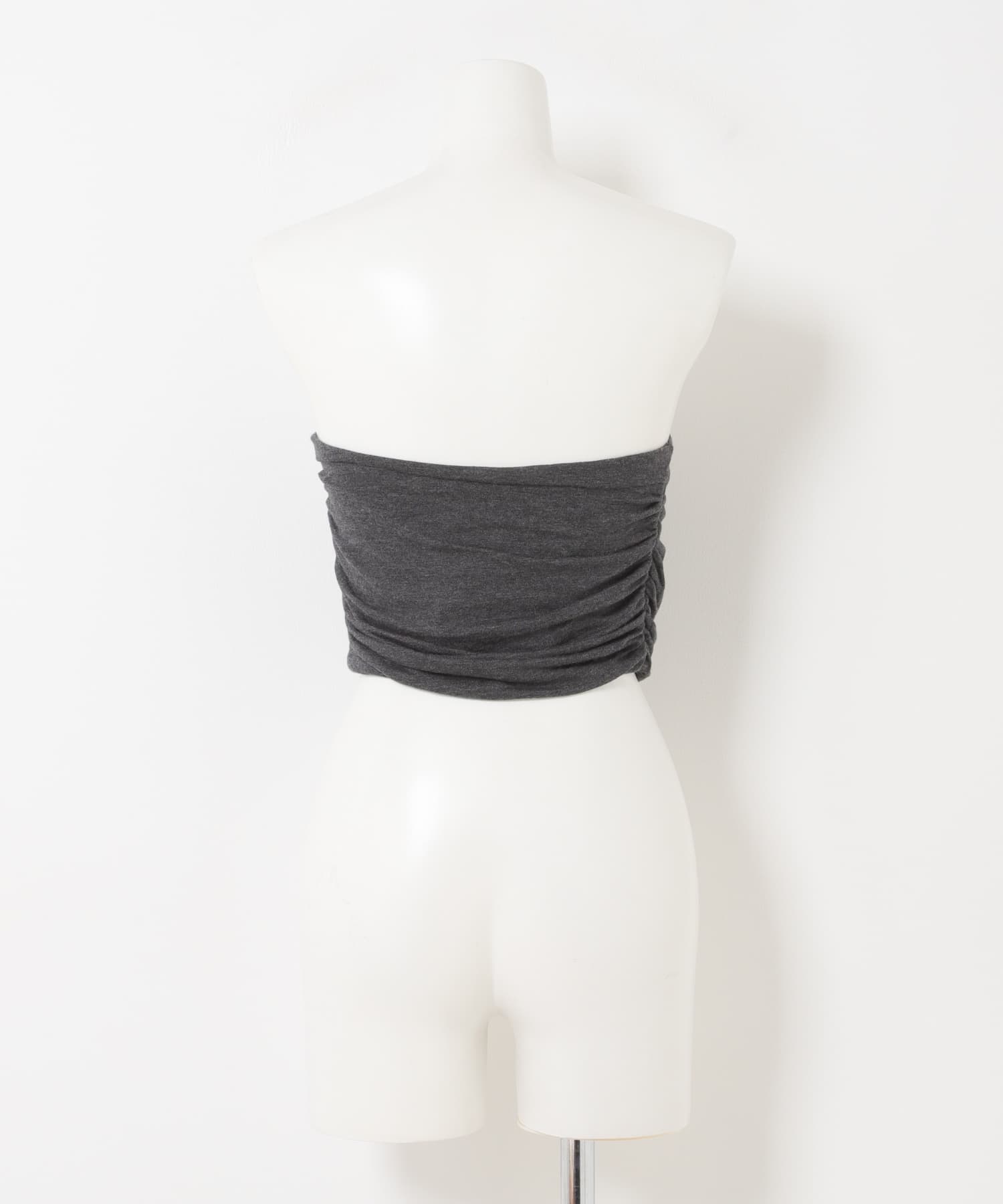 GANNI　DRAPED BANDEAU TOP PHANTOM 36