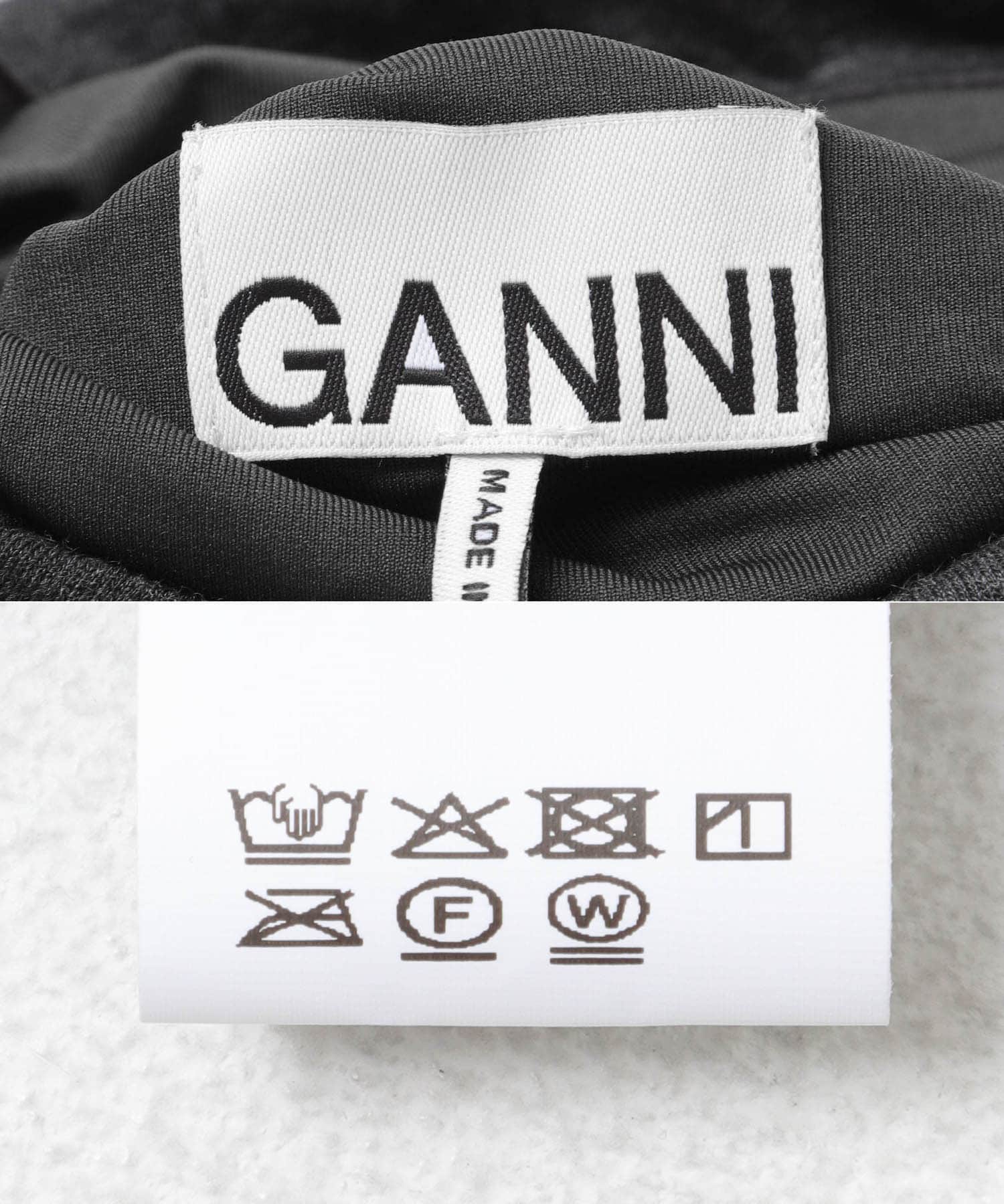 GANNI　DRAPED BANDEAU TOP PHANTOM 36