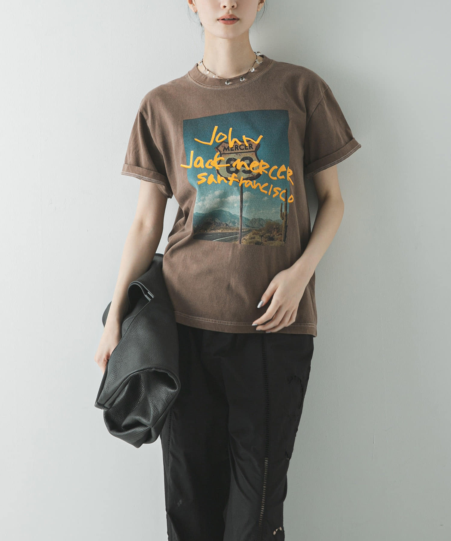 別注』J.J.Mercer×URBAN RESEARCH PHOTO PRINT T-SHIRTS(M BROWN
