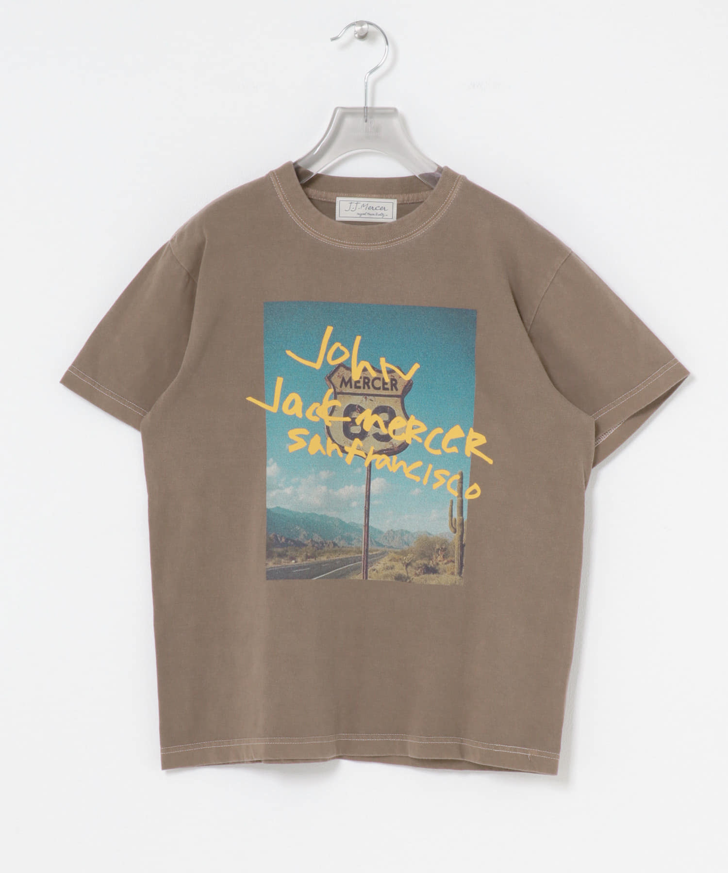 『別注』J.J.Mercer×URBAN RESEARCH　PHOTO PRINT T-SHIRTS BROWN M