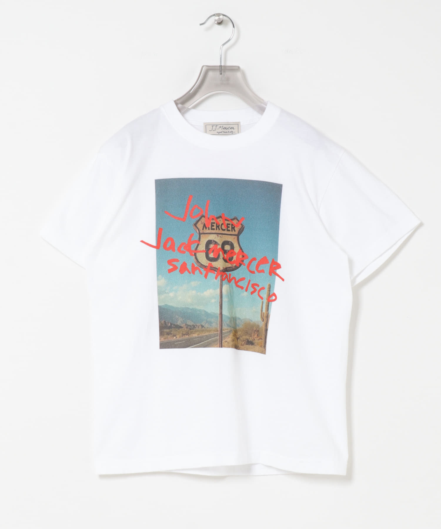 『別注』J.J.Mercer×URBAN RESEARCH　PHOTO PRINT T-SHIRTS WHITE M