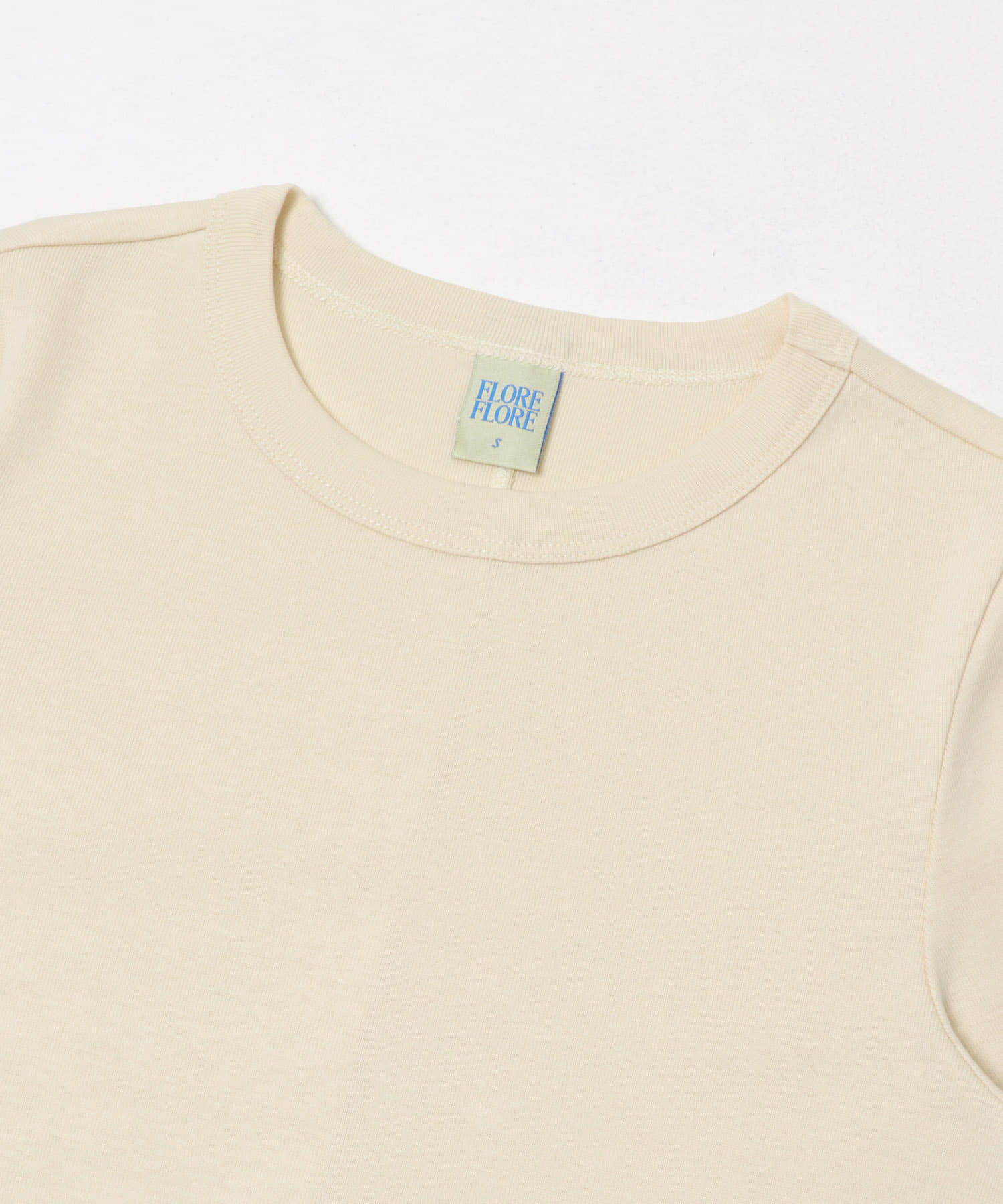 FLORE FLORE　CAR T-SHIRTS OFF WHITE S