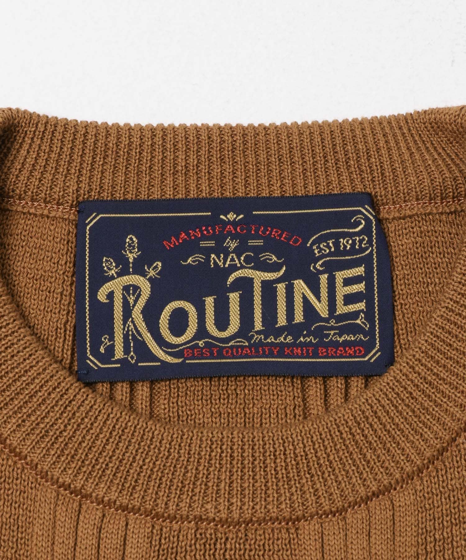 『別注』ROUTINE×URBAN RESEARCH　VINTAGE CREWNECK CAMEL Free