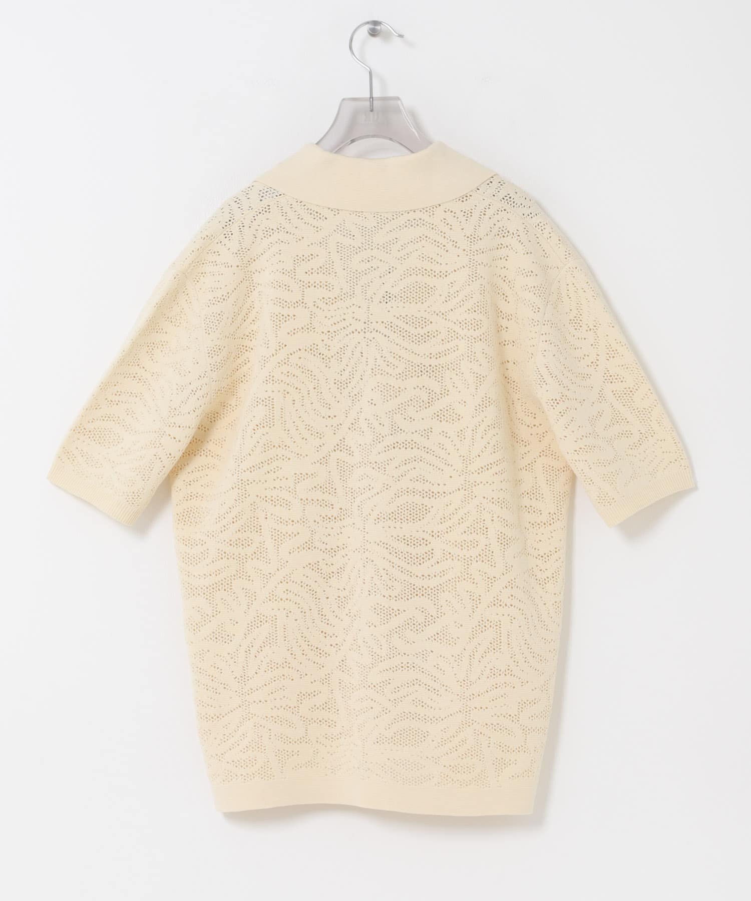Drole de Monsieur　CHEMISE MAILLE DENTELLE OFF WHITE S