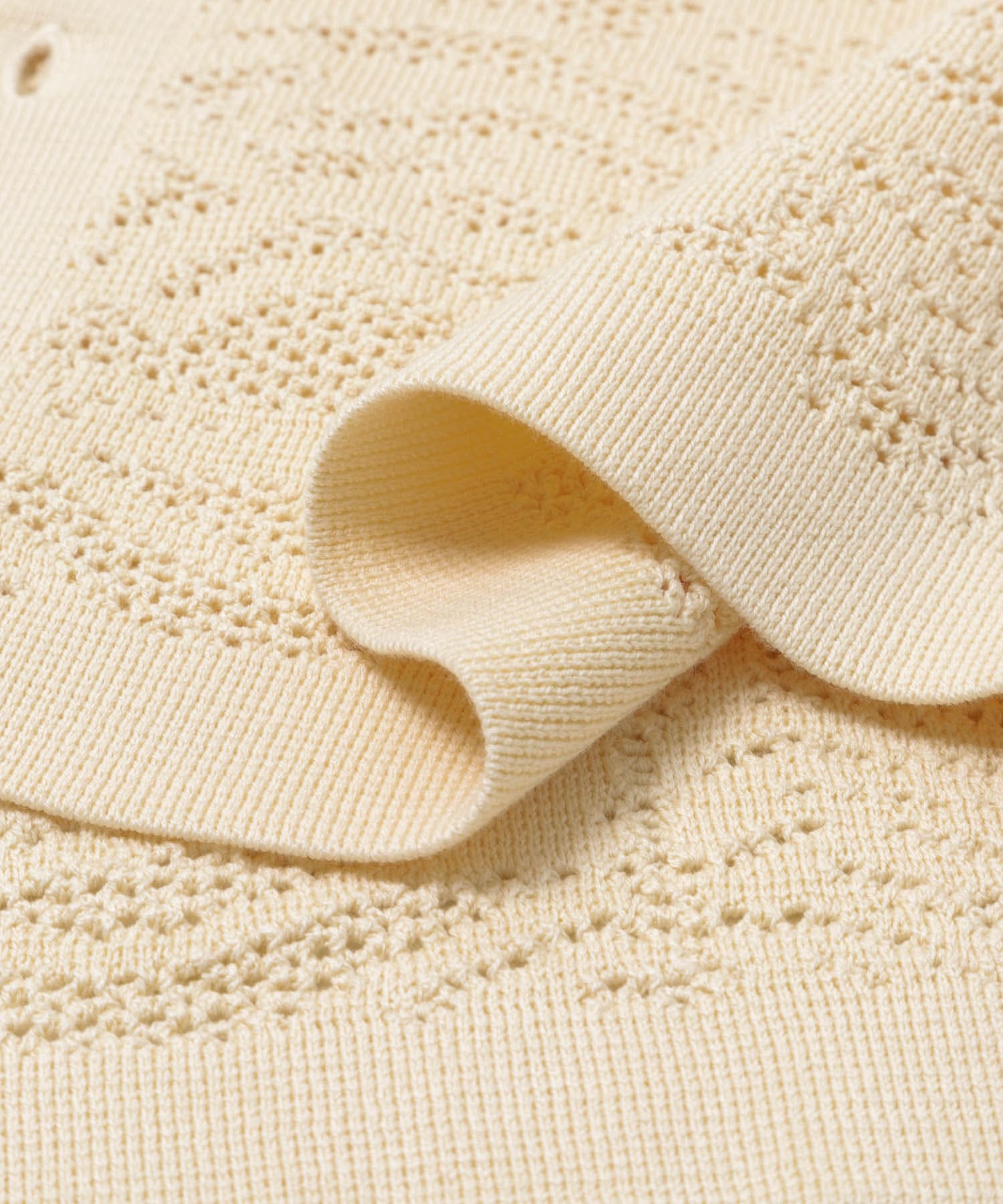 Drole de Monsieur　CHEMISE MAILLE DENTELLE OFF WHITE S