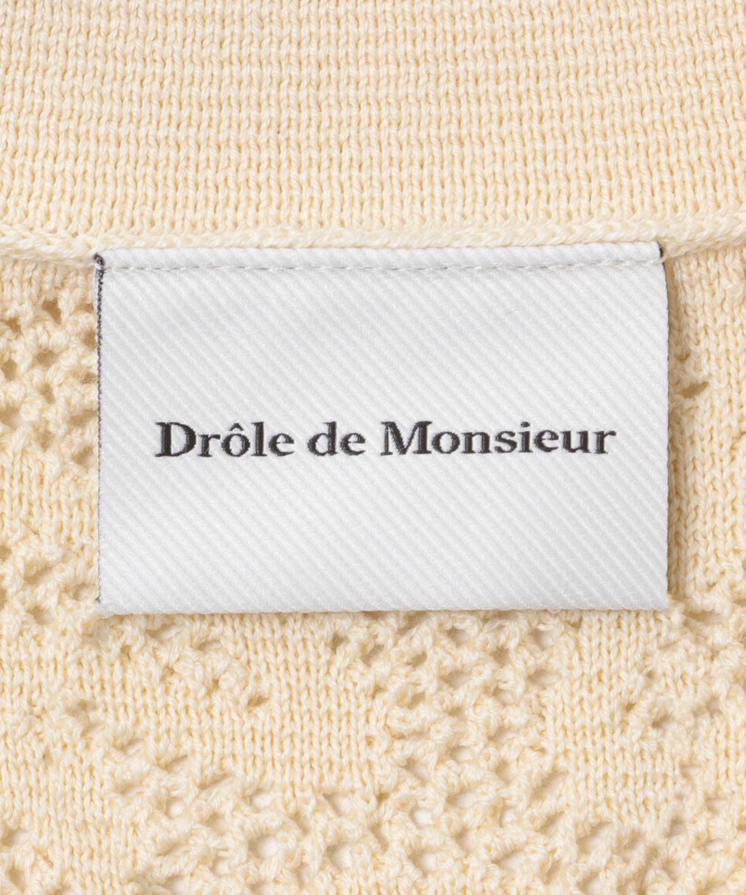 Drole de Monsieur　CHEMISE MAILLE DENTELLE OFF WHITE S