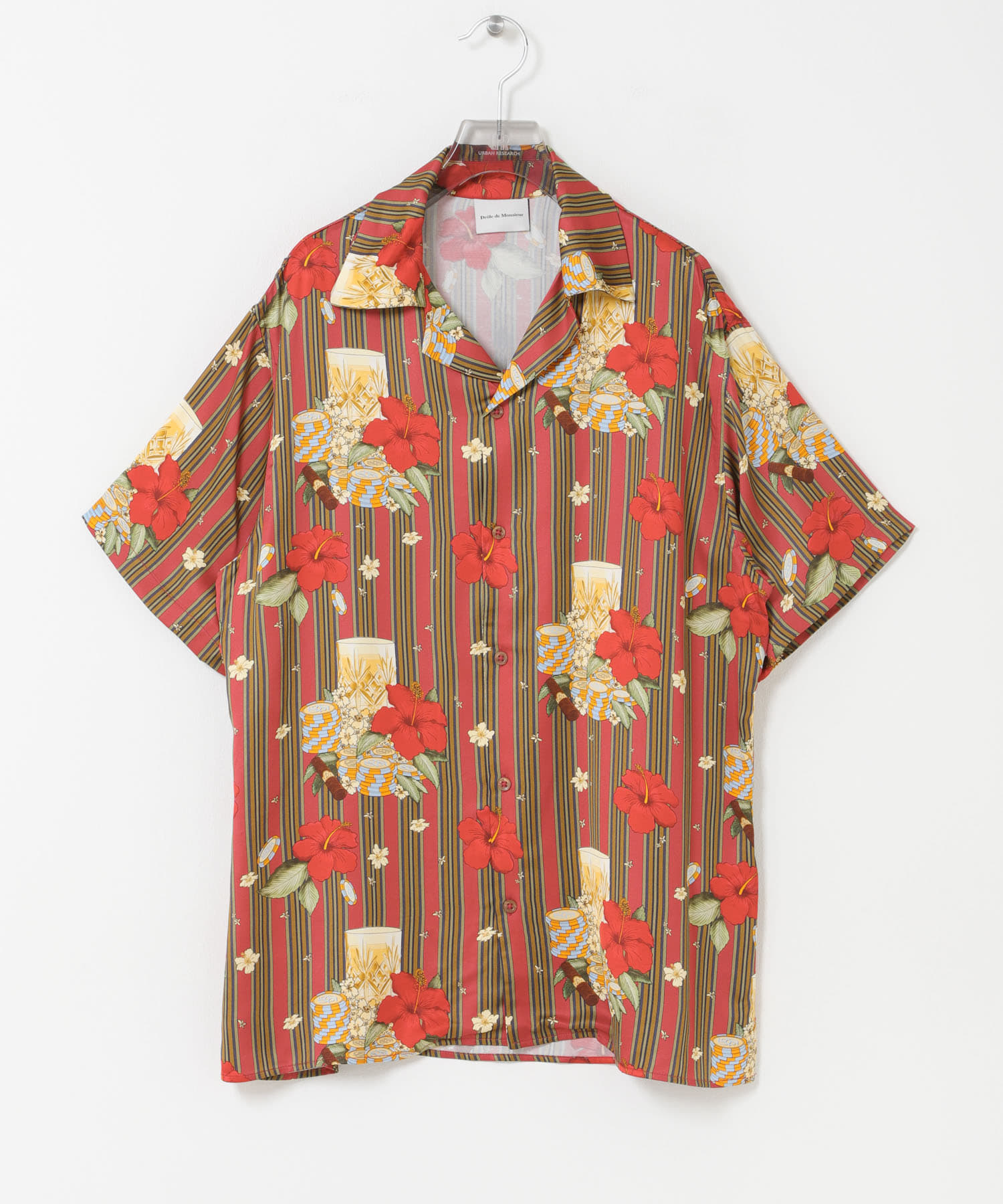 Drole de Monsieur　CHEMISE HIBISCUS CLUB PINK XS