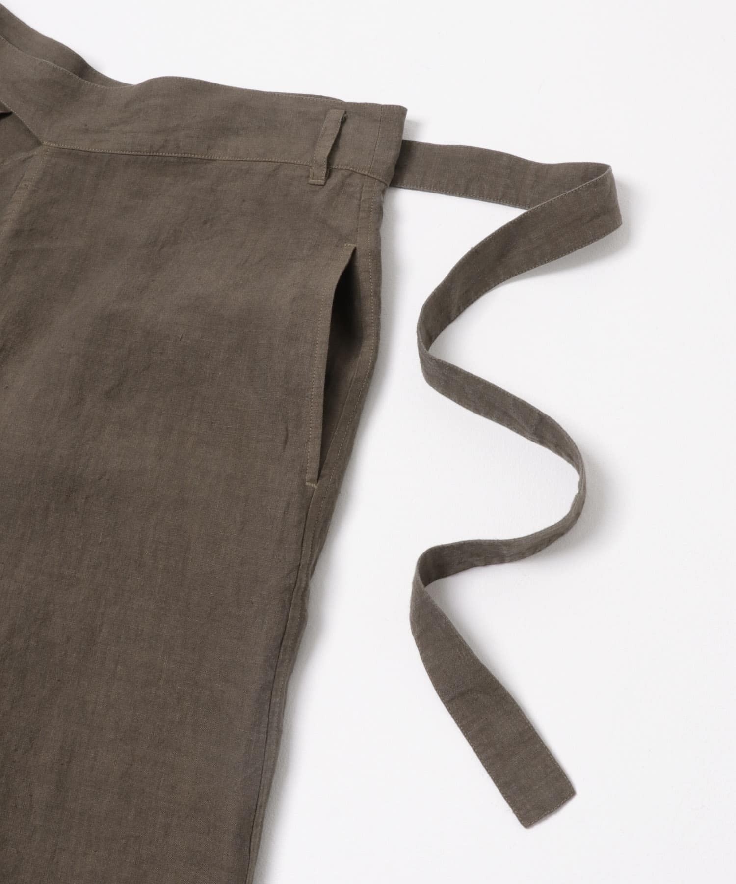 Nomat　WRAP PANTS/IRISH LINEN BROWN 2