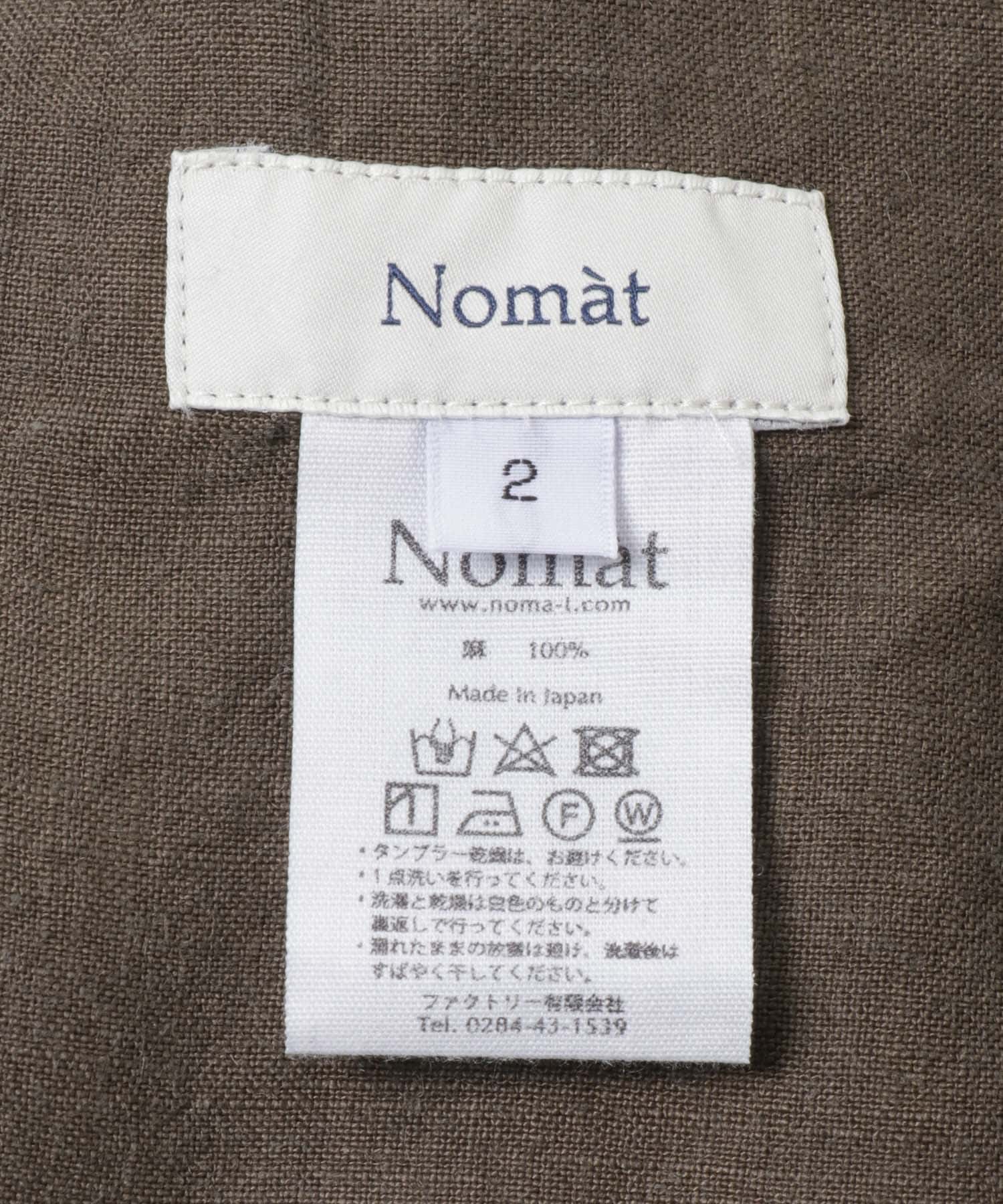 Nomat　WRAP PANTS/IRISH LINEN BROWN 2