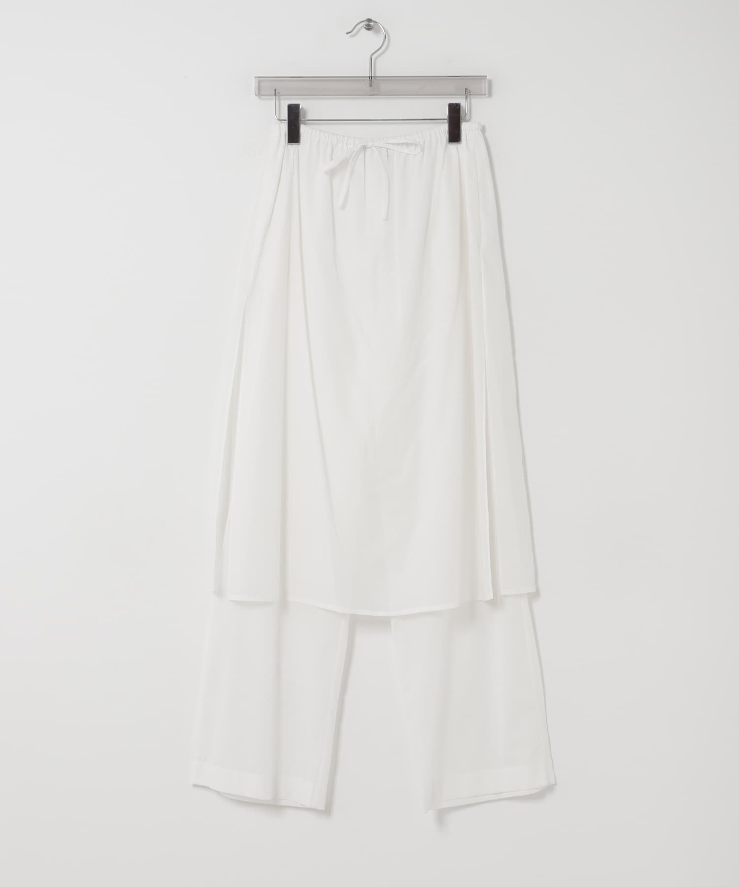 AMOMENTO　SHEER LAYERED PANTS WHITE 0