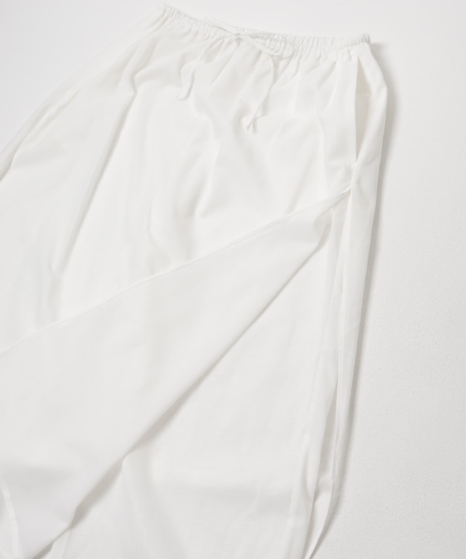 AMOMENTO　SHEER LAYERED PANTS WHITE 0