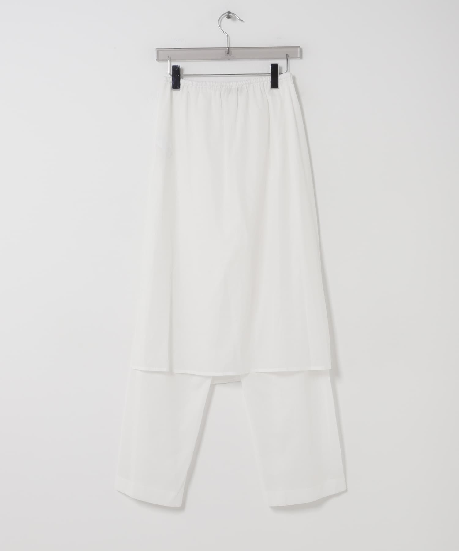 AMOMENTO　SHEER LAYERED PANTS WHITE 0