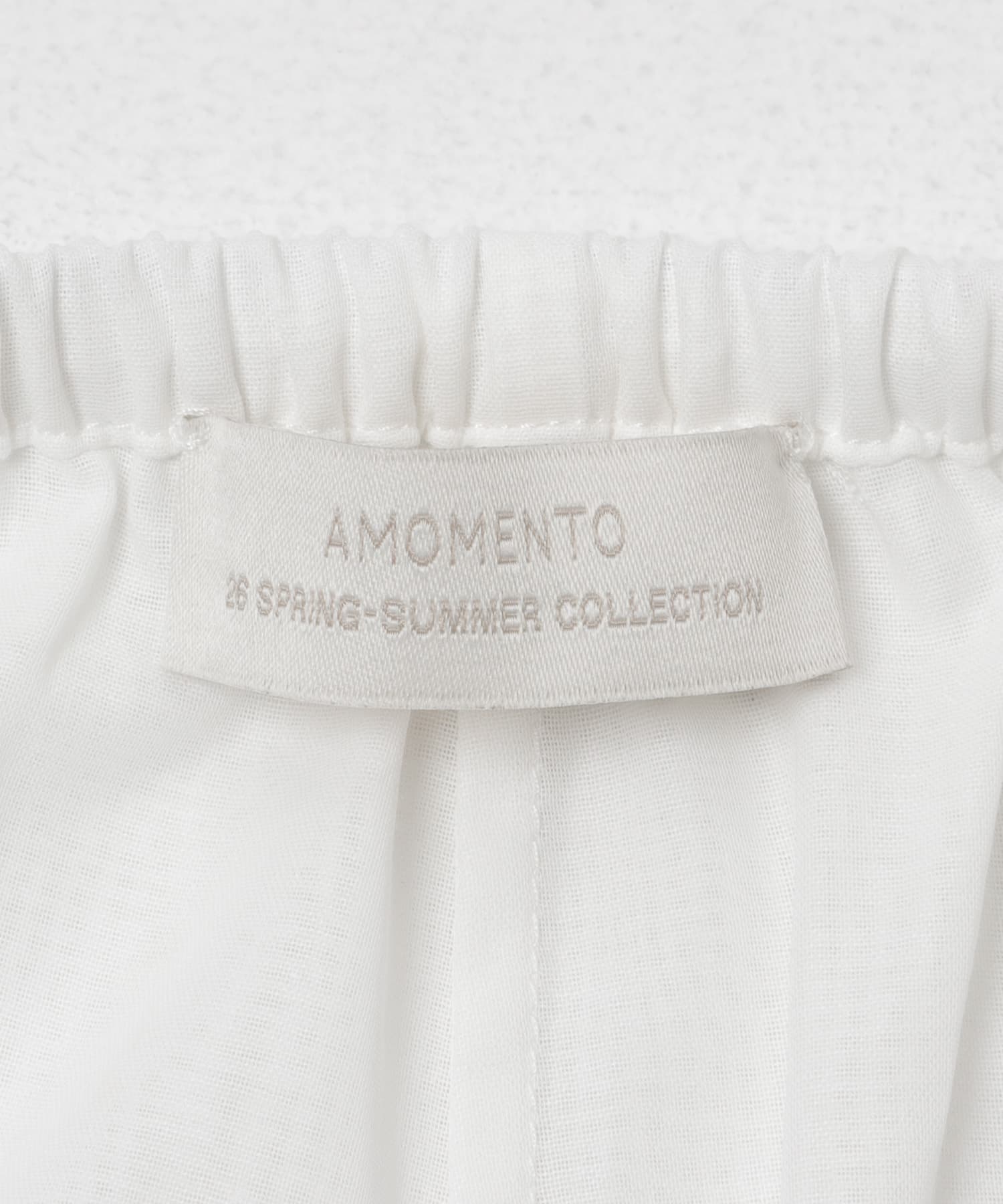 AMOMENTO　SHEER LAYERED PANTS WHITE 0