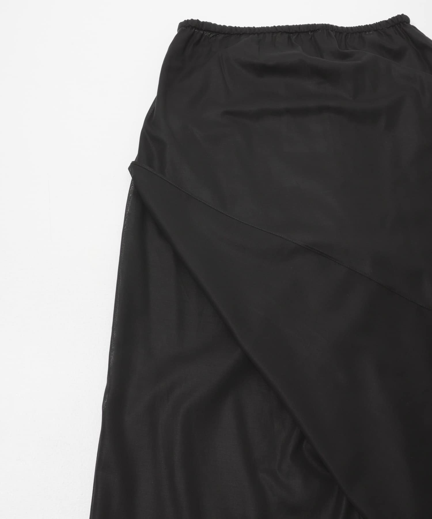 AMOMENTO　SHEER LAYERED PANTS BLACK 0