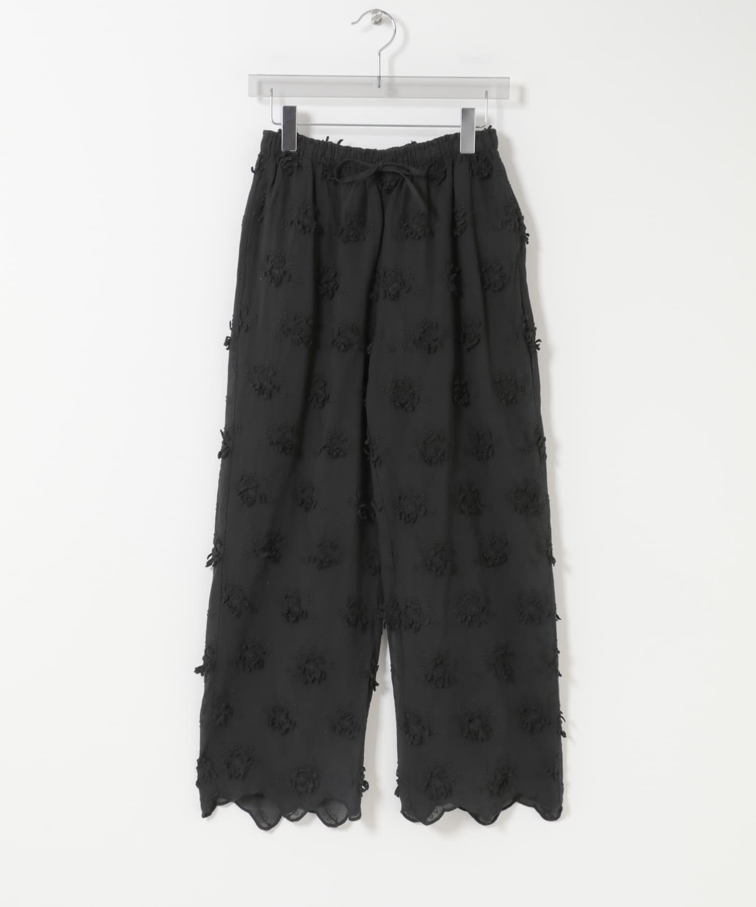 crinkle crinkle crinkle 3D EMBROIDERY EASY PANTS(Free WHITE