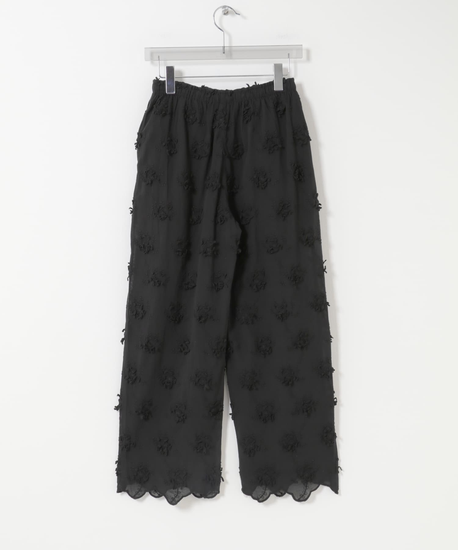 crinkle crinkle crinkle 3D EMBROIDERY EASY PANTS(Free WHITE