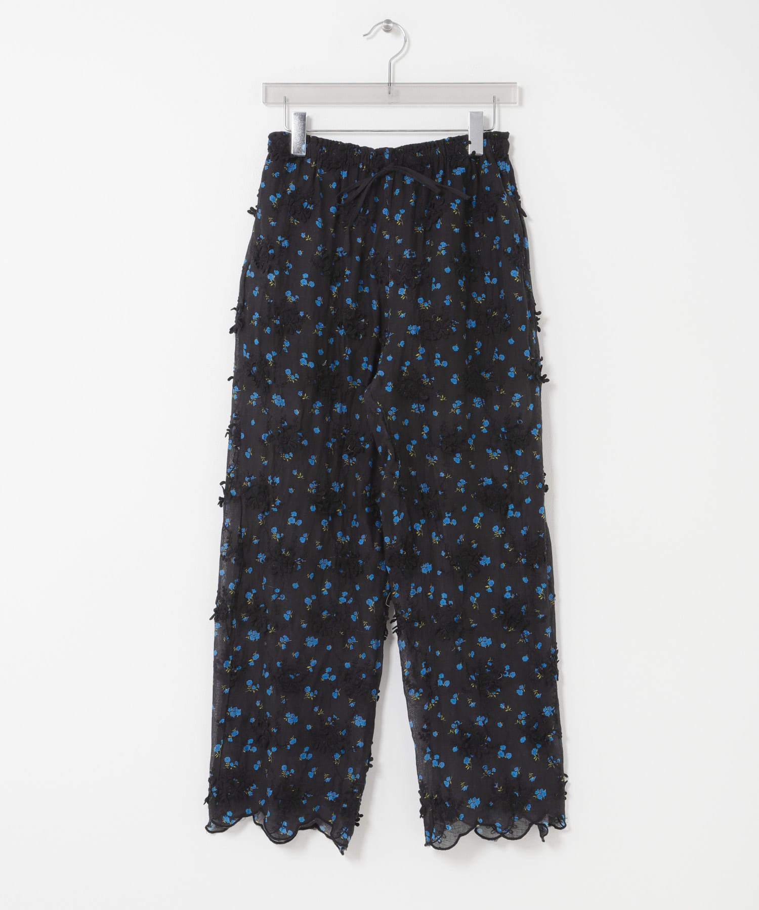 crinkle crinkle crinkle　SHEER FLOWER EASY PANTS