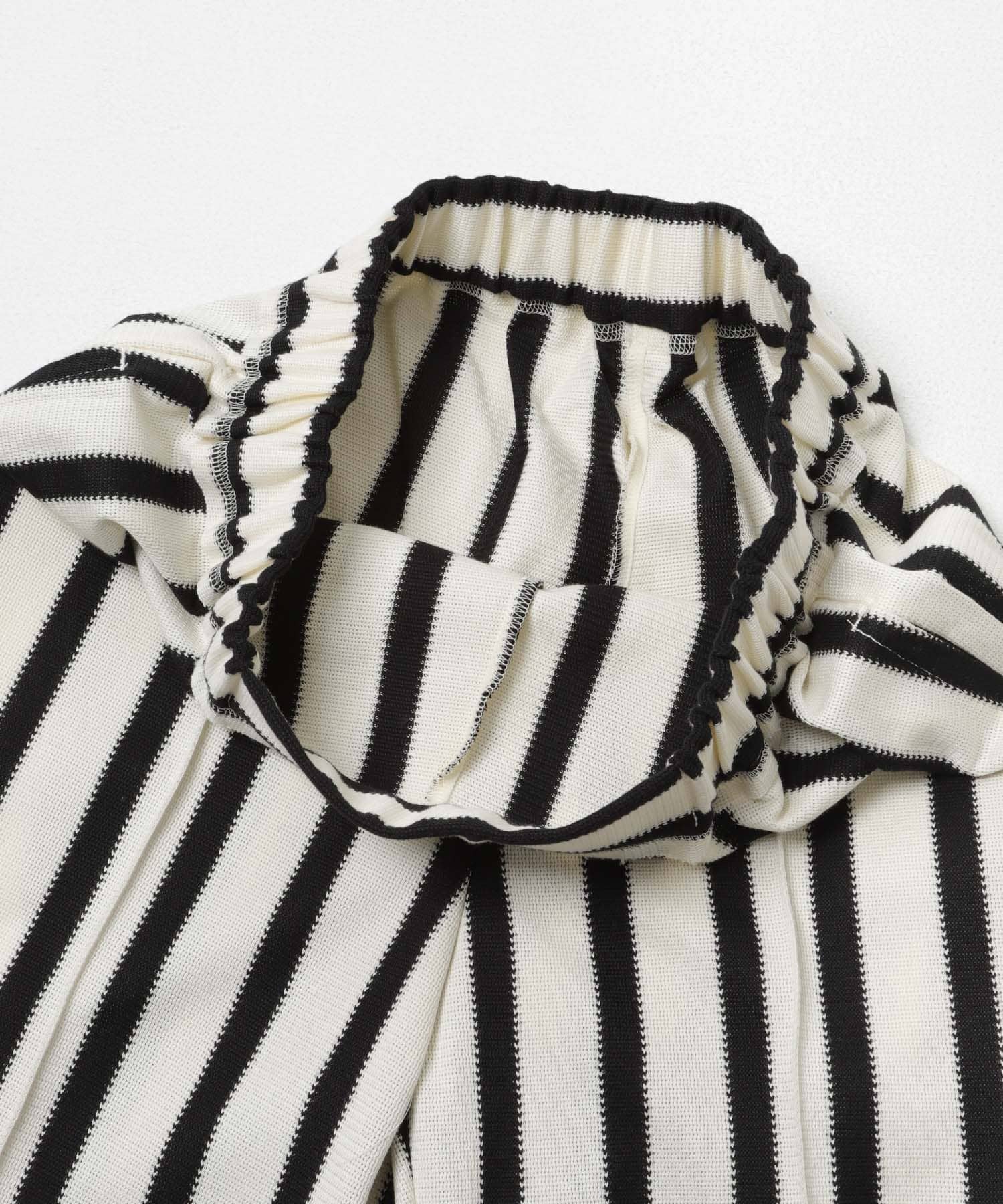 CURRENTAGE　ラッセルジャージラップスカート付きパンツ BLACK 1