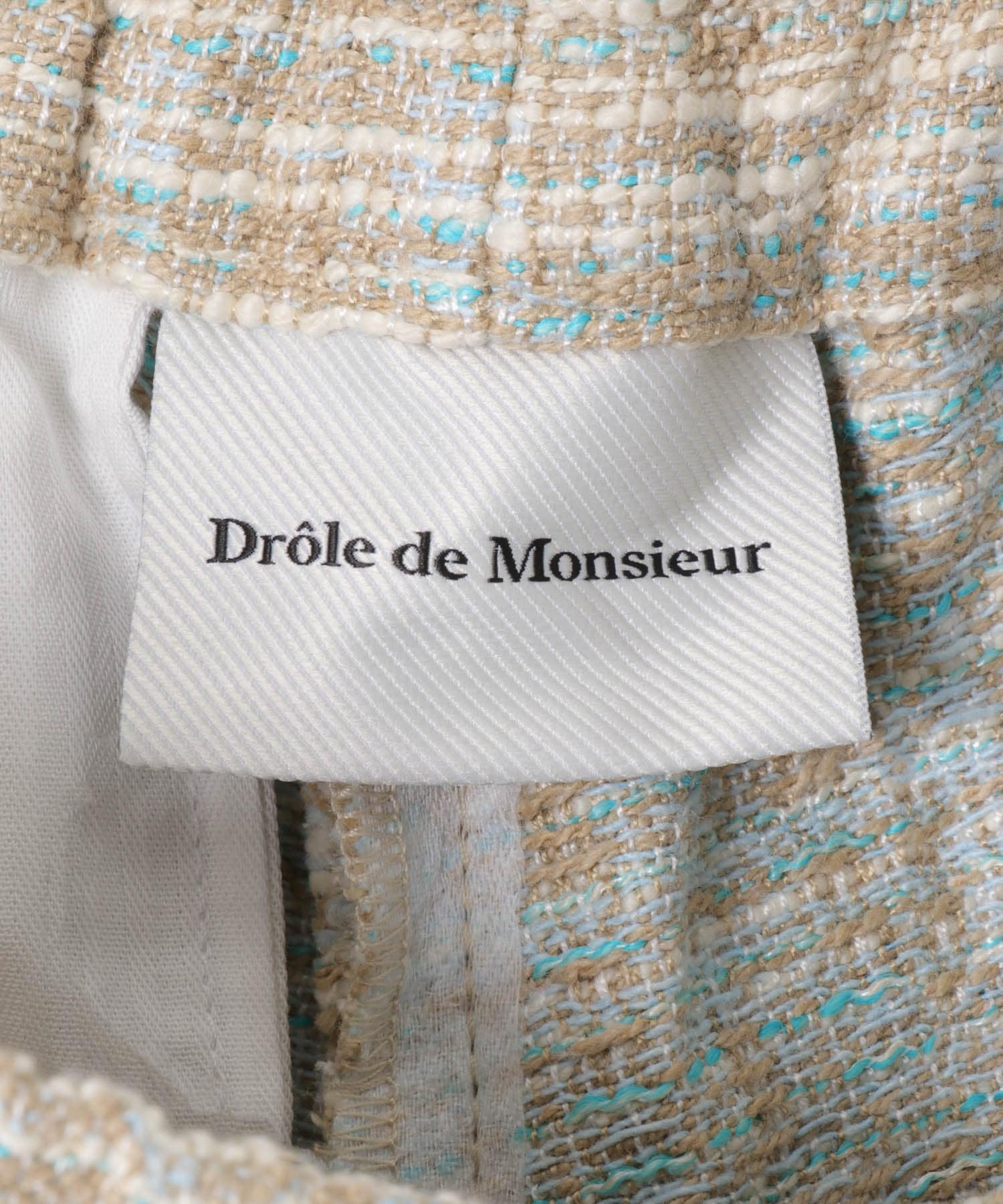 Drole de Monsieur　SHORT TWEED D MIROIR DARK SAND XS