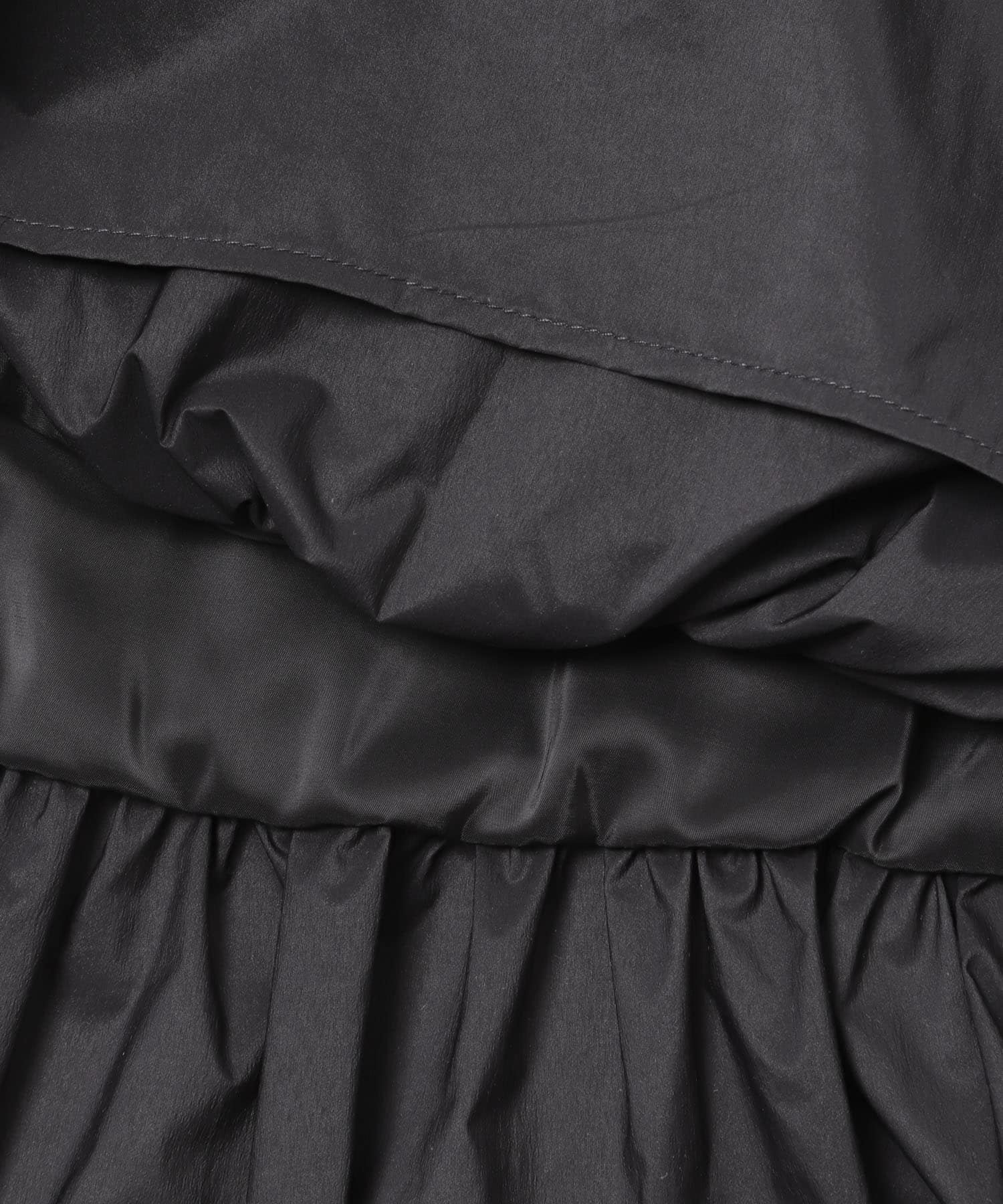 AMOMENTO　NYLON SHIRRING SKIRT CHARCOAL 0