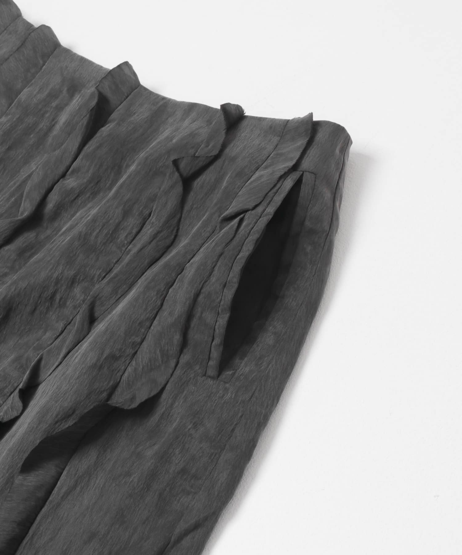 VIVIANO　BOUDOIR SATIN SKIRT BLACK M