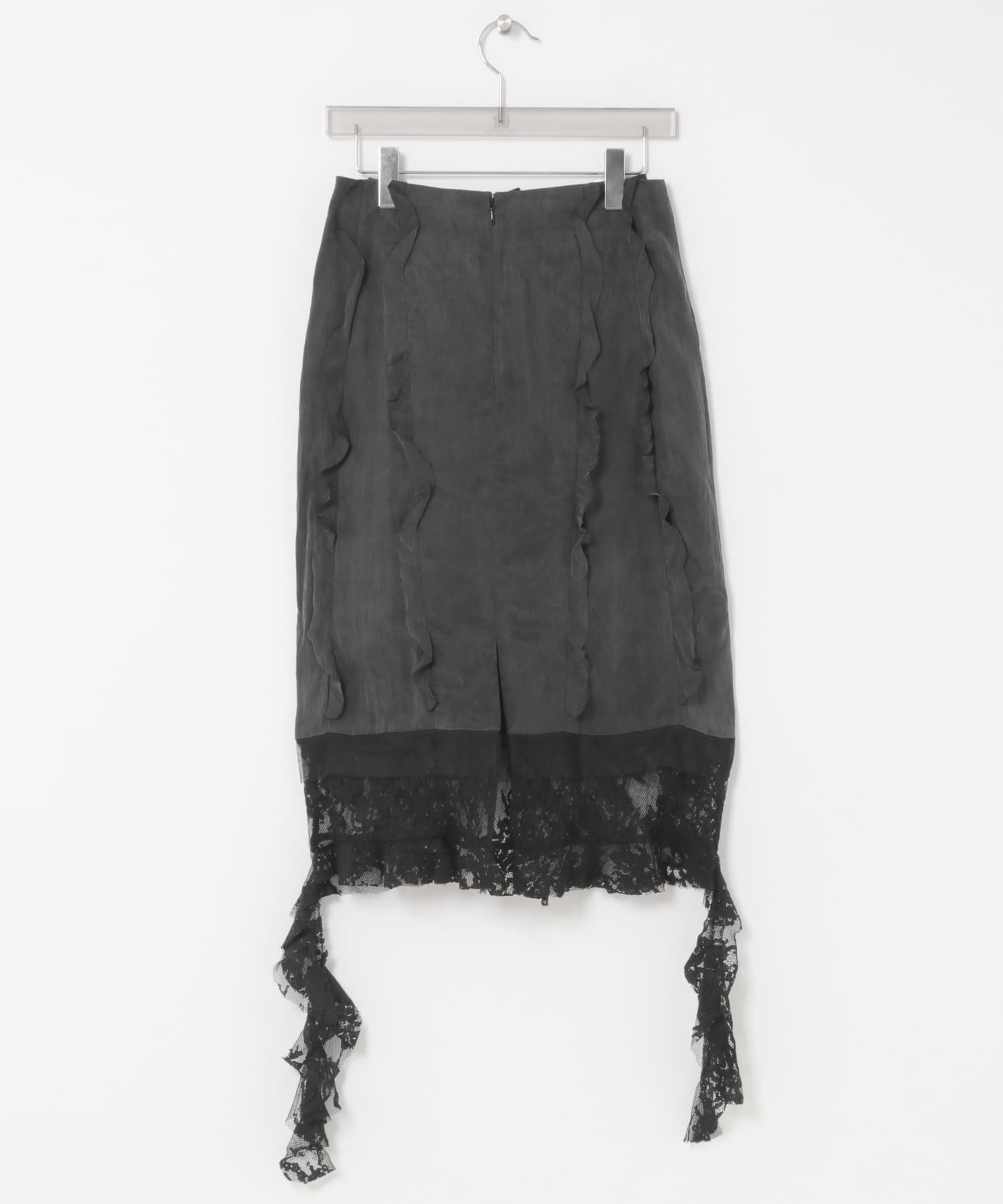 VIVIANO　BOUDOIR SATIN SKIRT BLACK M