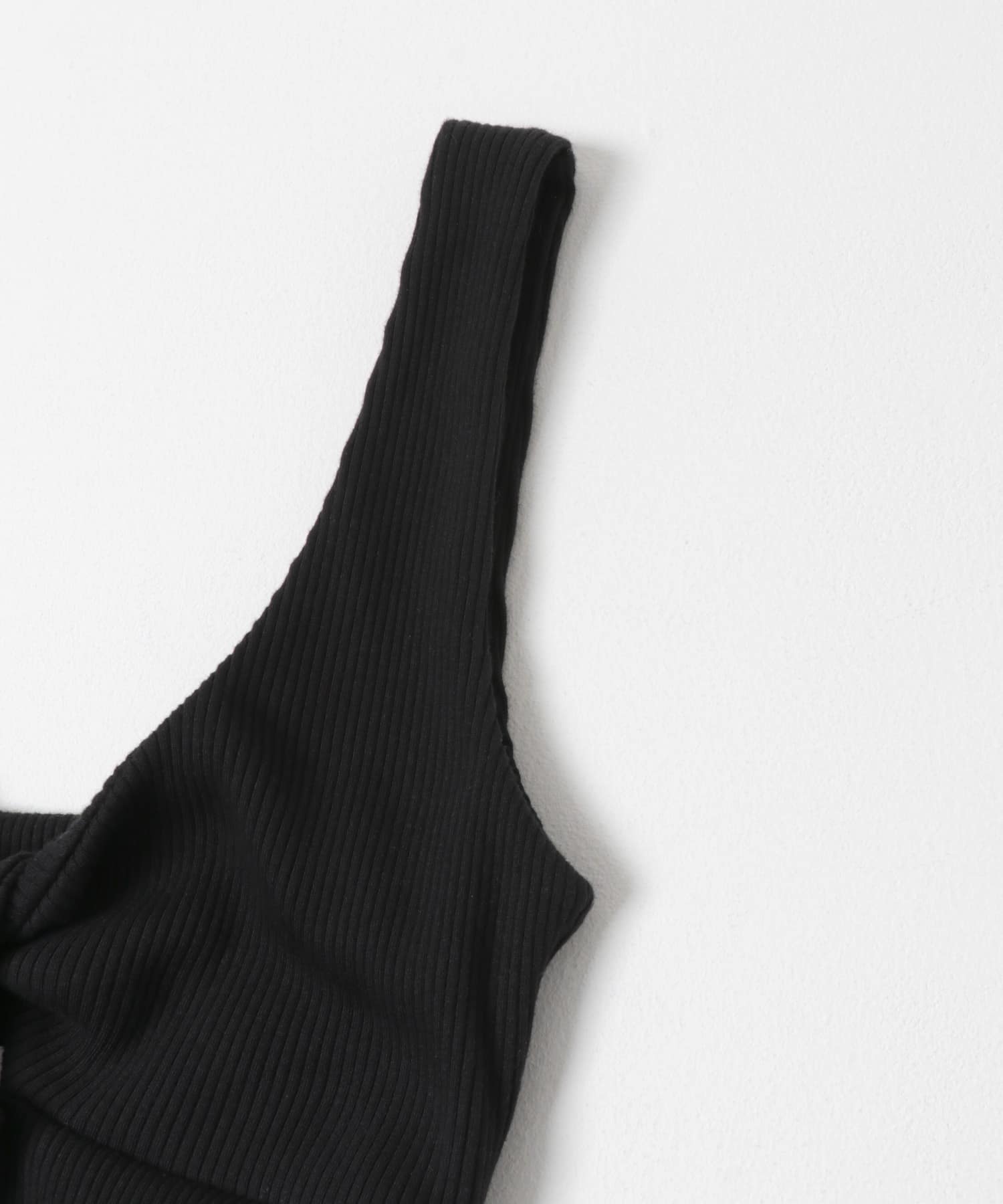 ESTHE　RIB POPLIN DRESS BLACK S