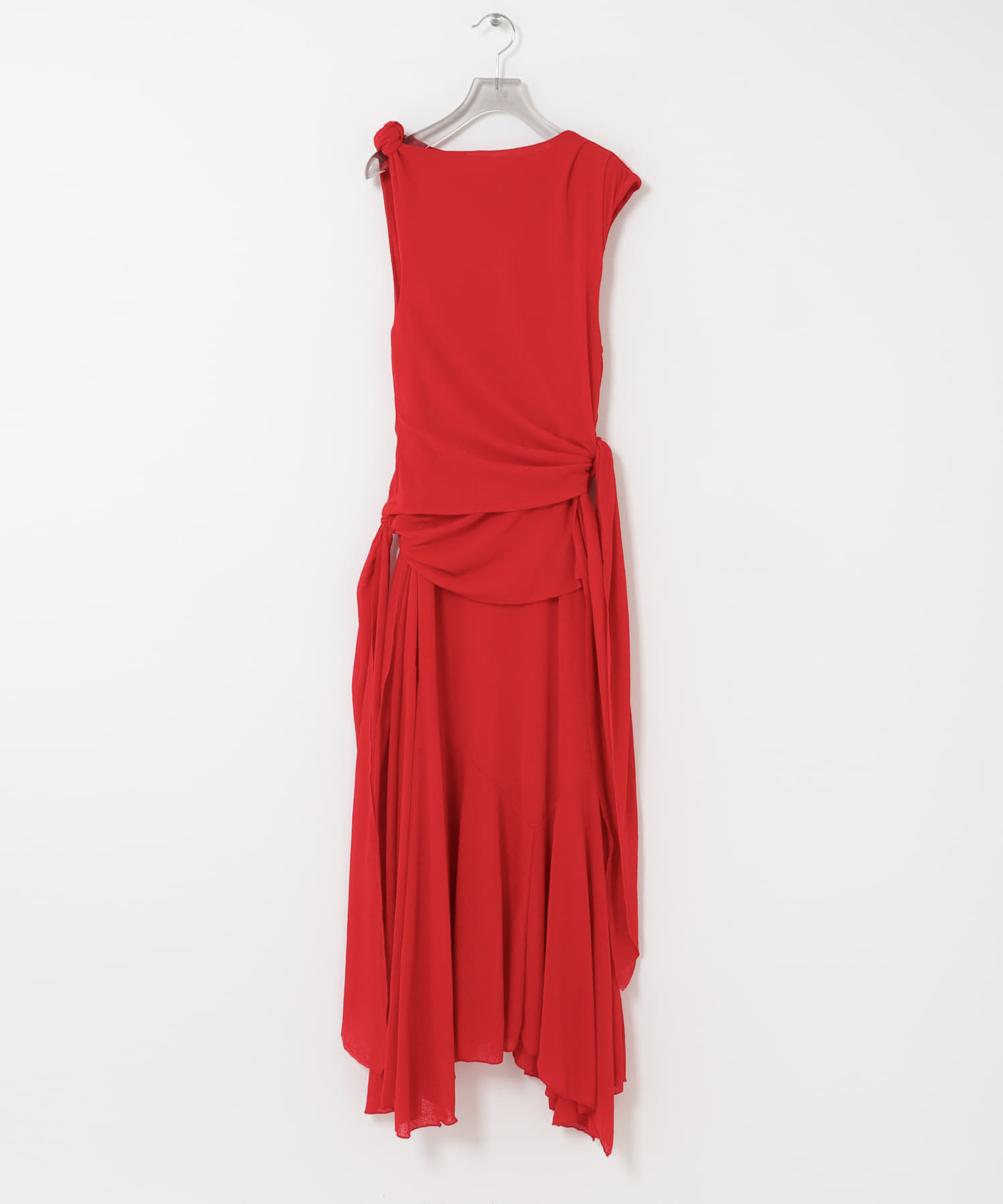 GANNI　DRAPED KNOT LONG DRESS
