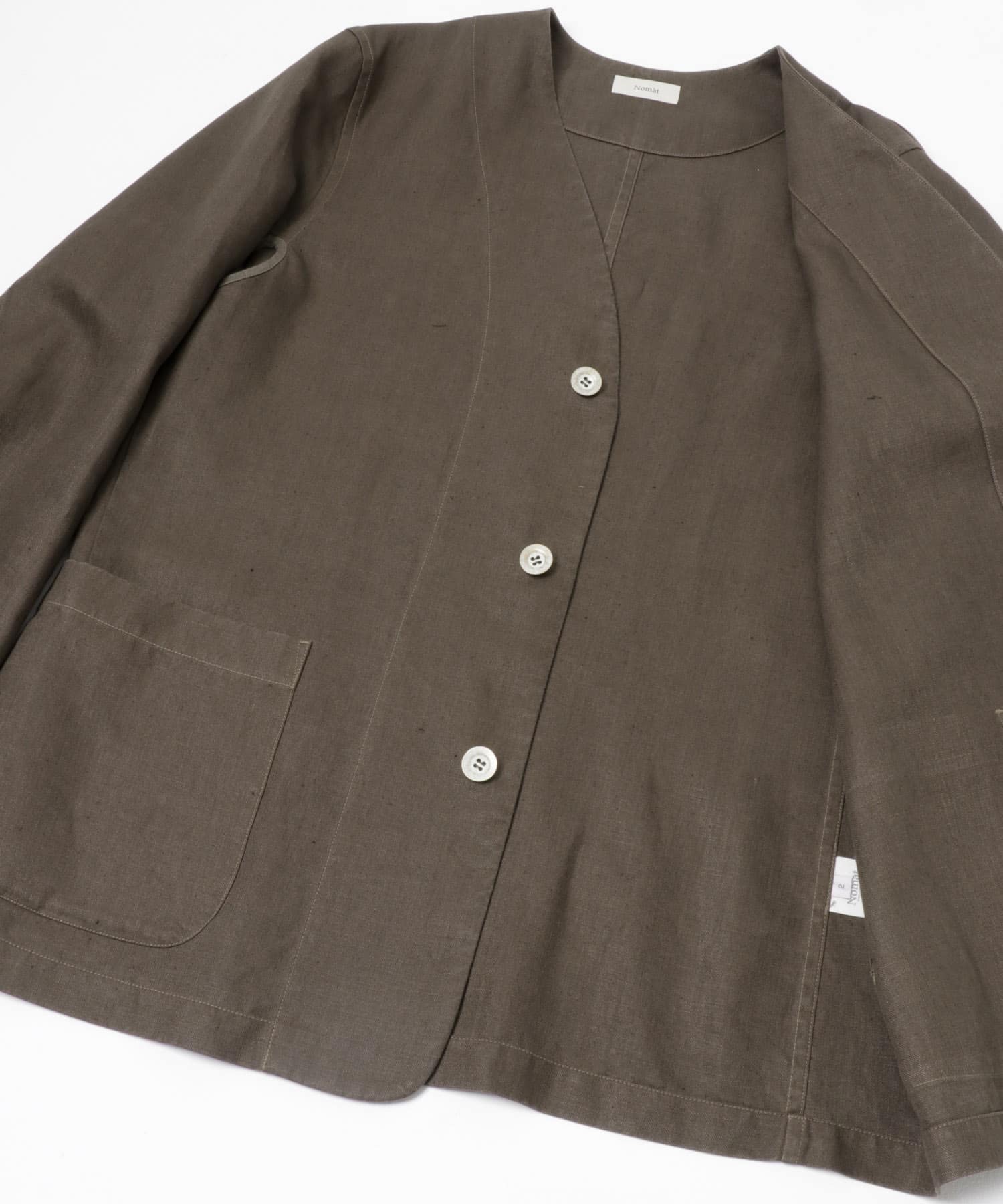 Nomat　PIPING JACKET/HERRINGBONE BROWN 2
