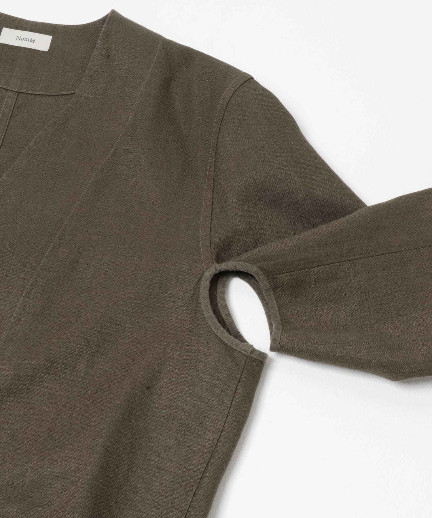 Nomat　PIPING JACKET/HERRINGBONE BROWN 2