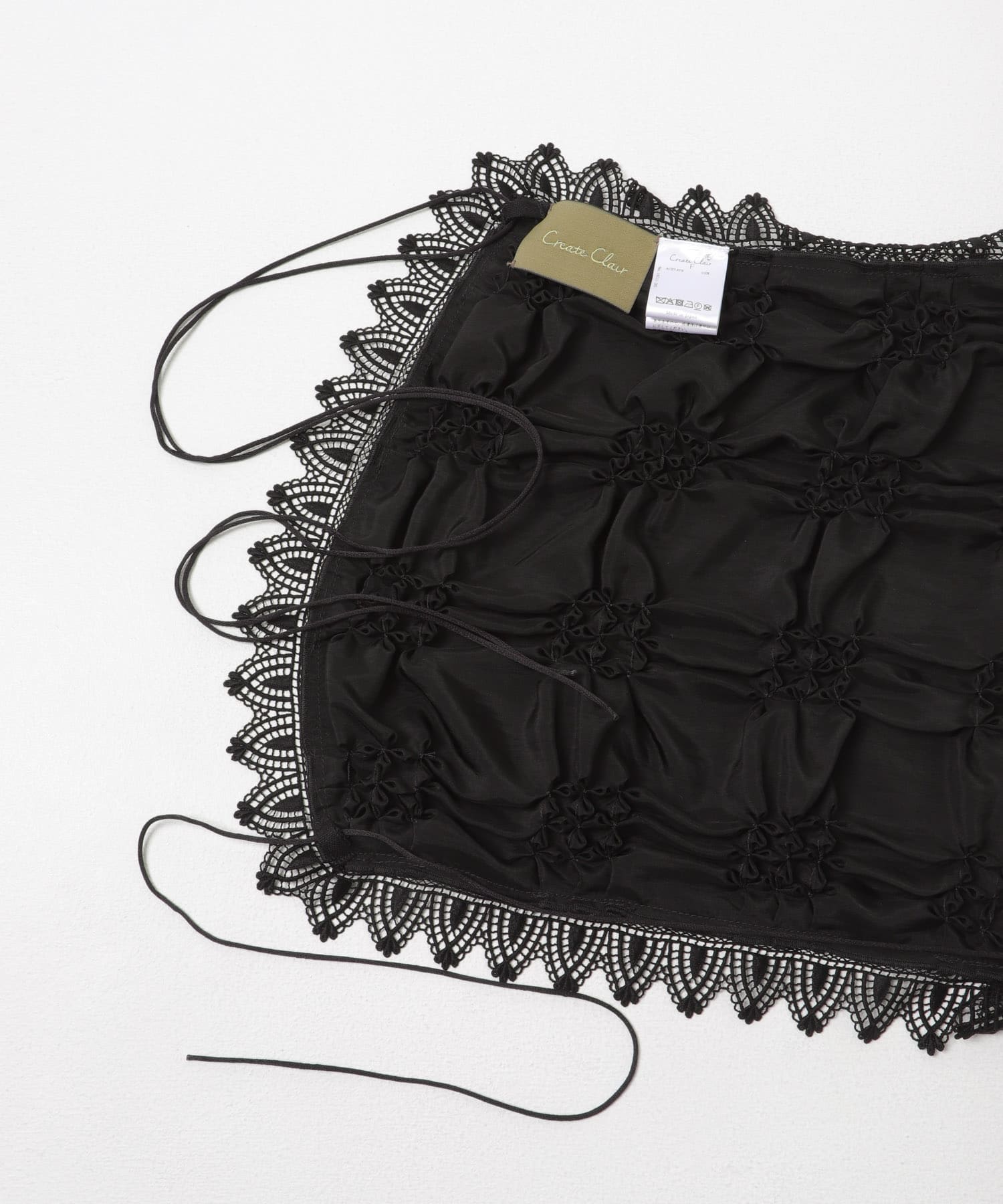 Create Clair　SMOCKING VEIL BUSTIER BLACK Free