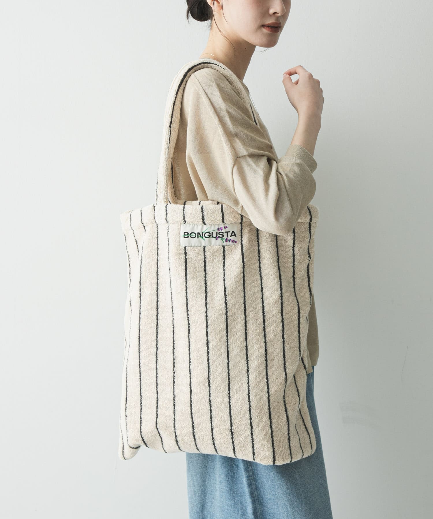 BONGUSTA　NARAM TOTEBAG CREAM INK -
