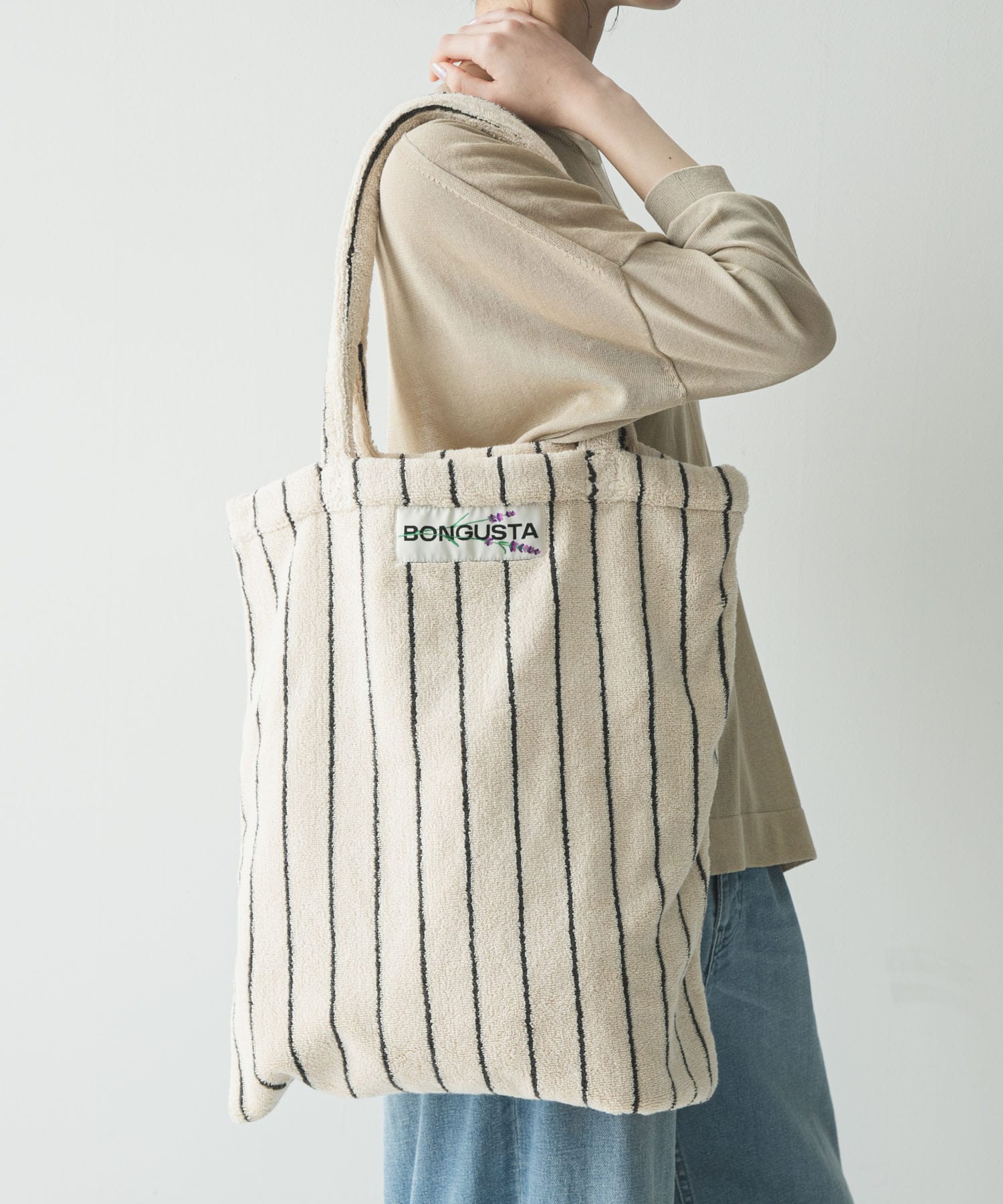 BONGUSTA　NARAM TOTEBAG CREAM INK -