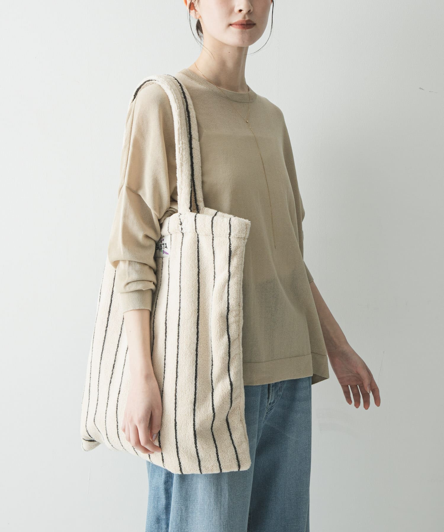 BONGUSTA　NARAM TOTEBAG CREAM INK -