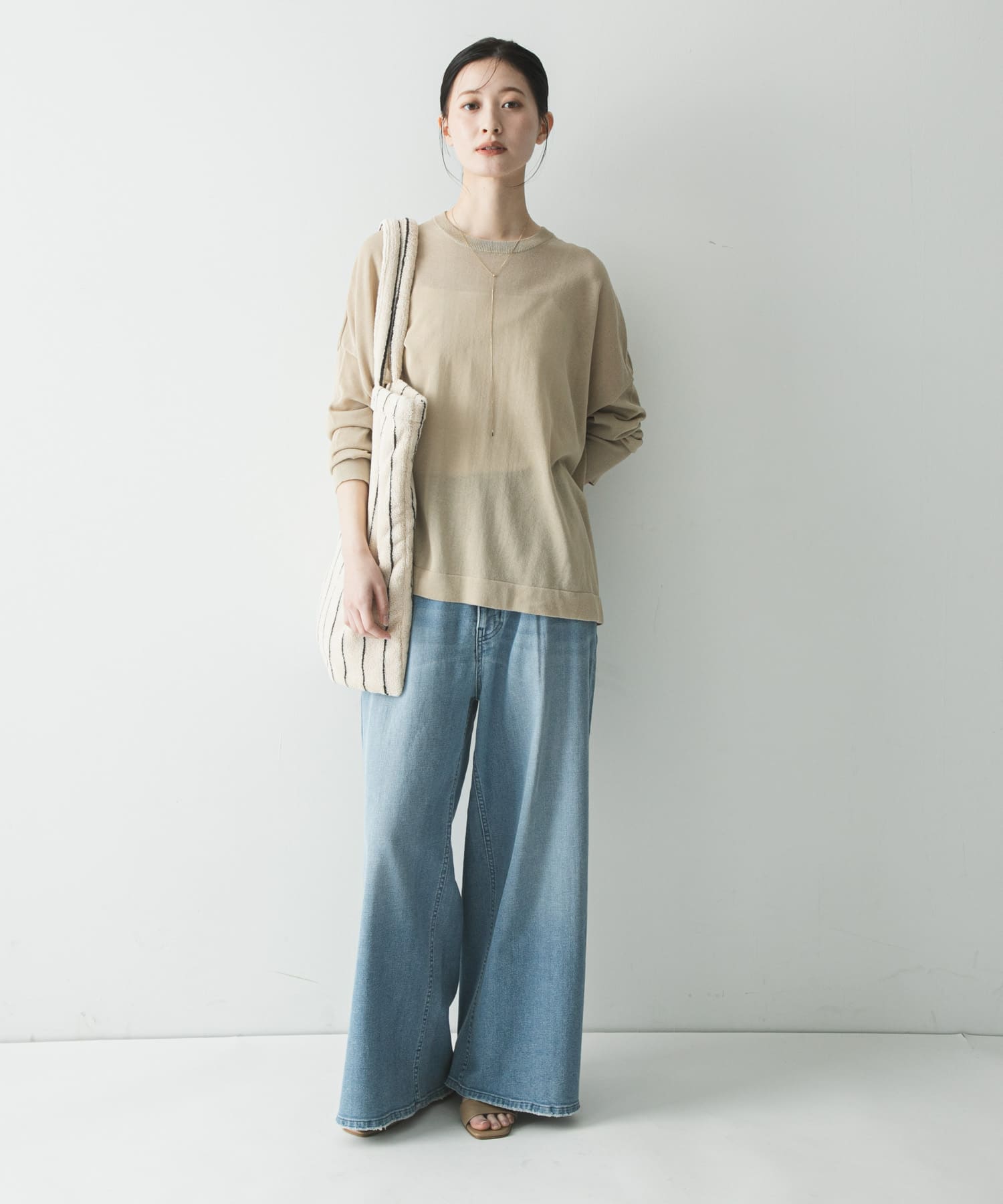 BONGUSTA　NARAM TOTEBAG CREAM INK -