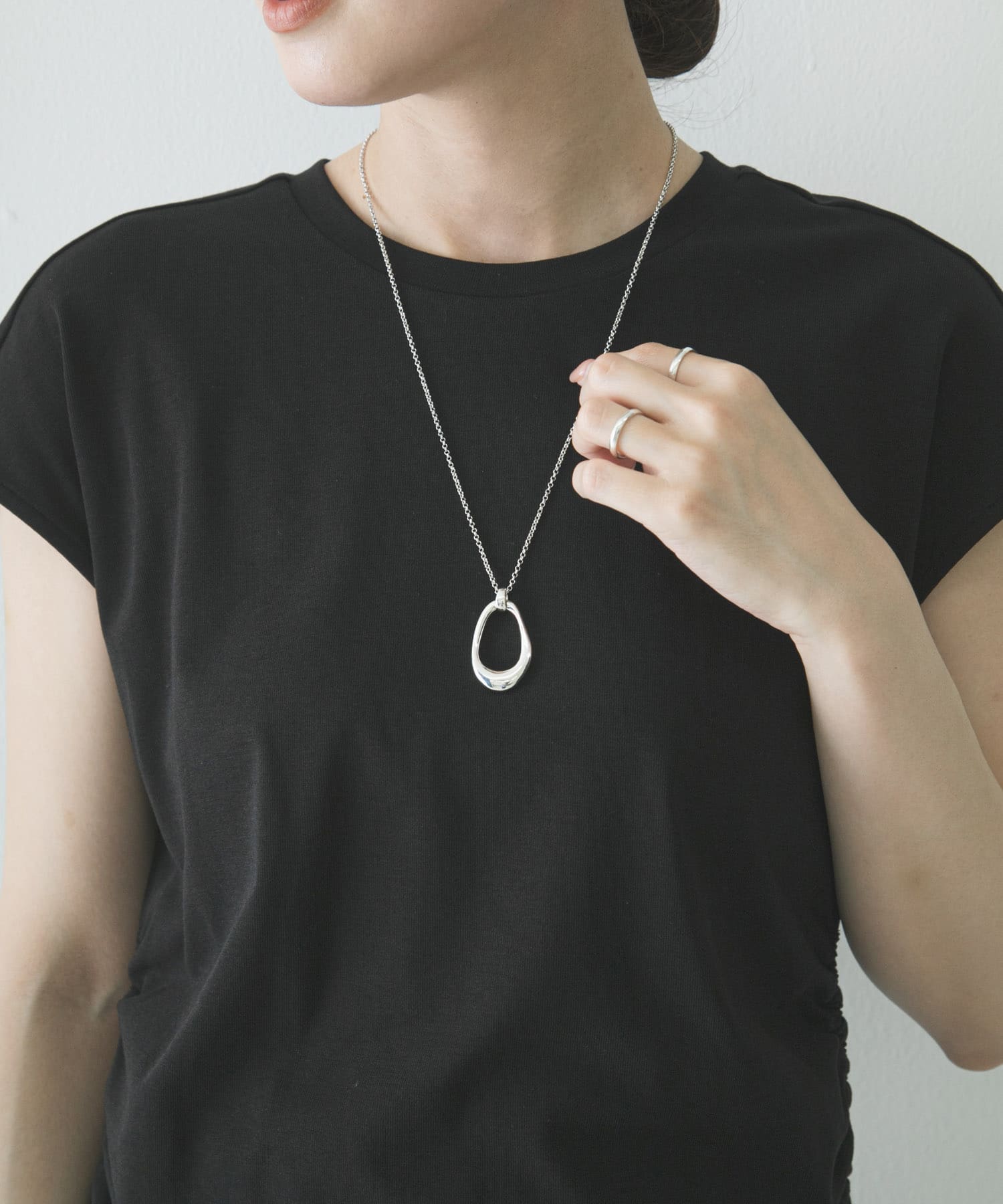 ＜PHILIPPE AUDIBERT＞ロングネックレス PHILIPPE AUDIBERT SPARTA LONG NECKLACE(- SILVER): アクセサリー